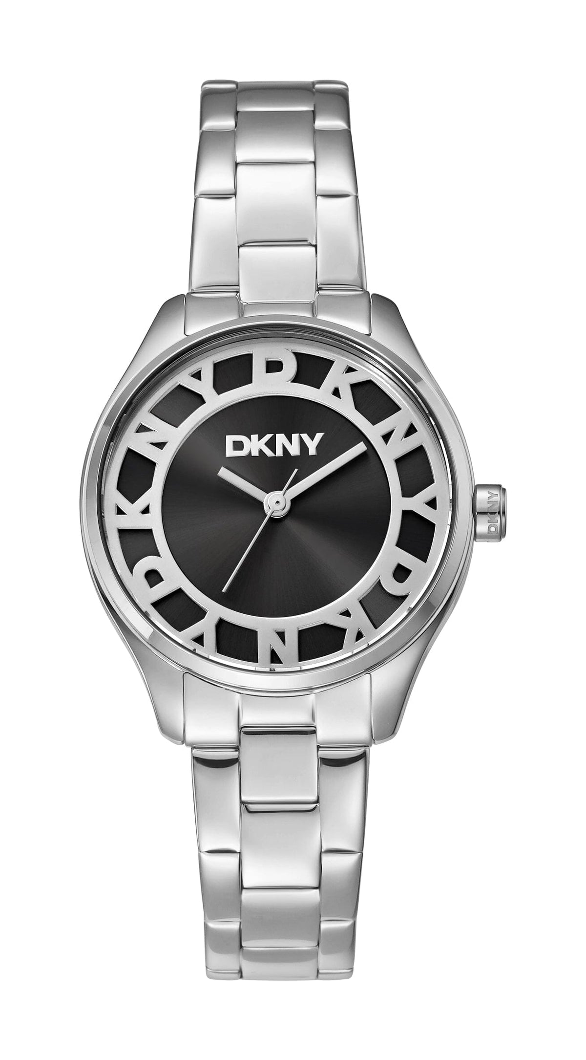 DK5L164M0055 DKNY Women's Black Dial Silver Stainless Steel Bracelet Watch DKNY 