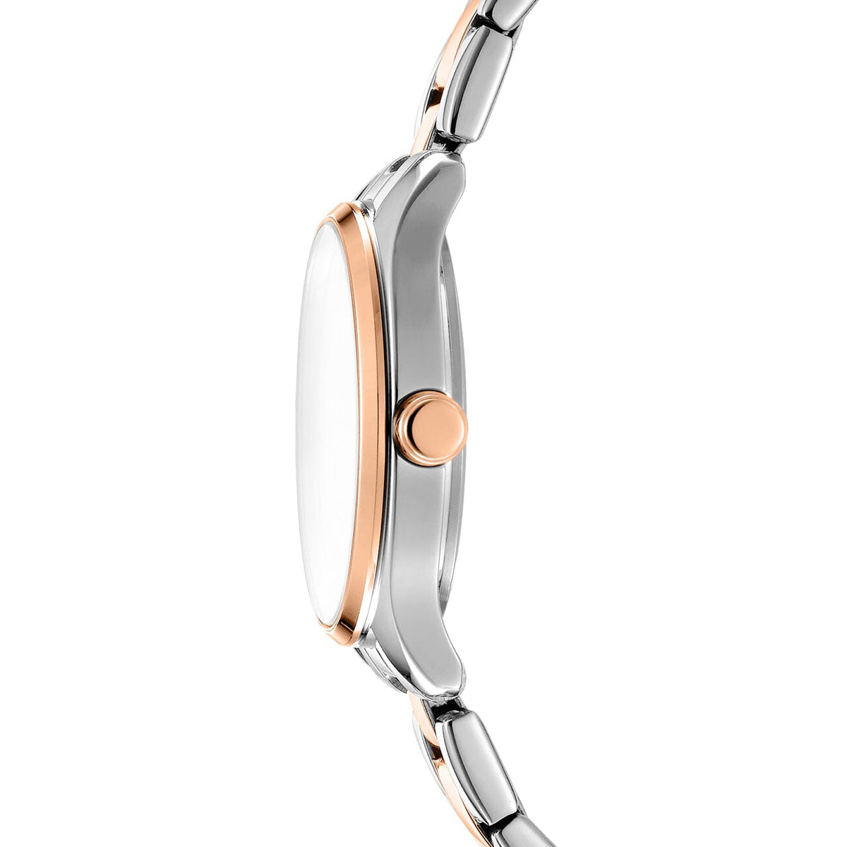 DK5L164M0105 DKNY Women's Silver Dial Two Tone Silver & Rose Gold Stainless Steel Bracelet Watch DKNY 