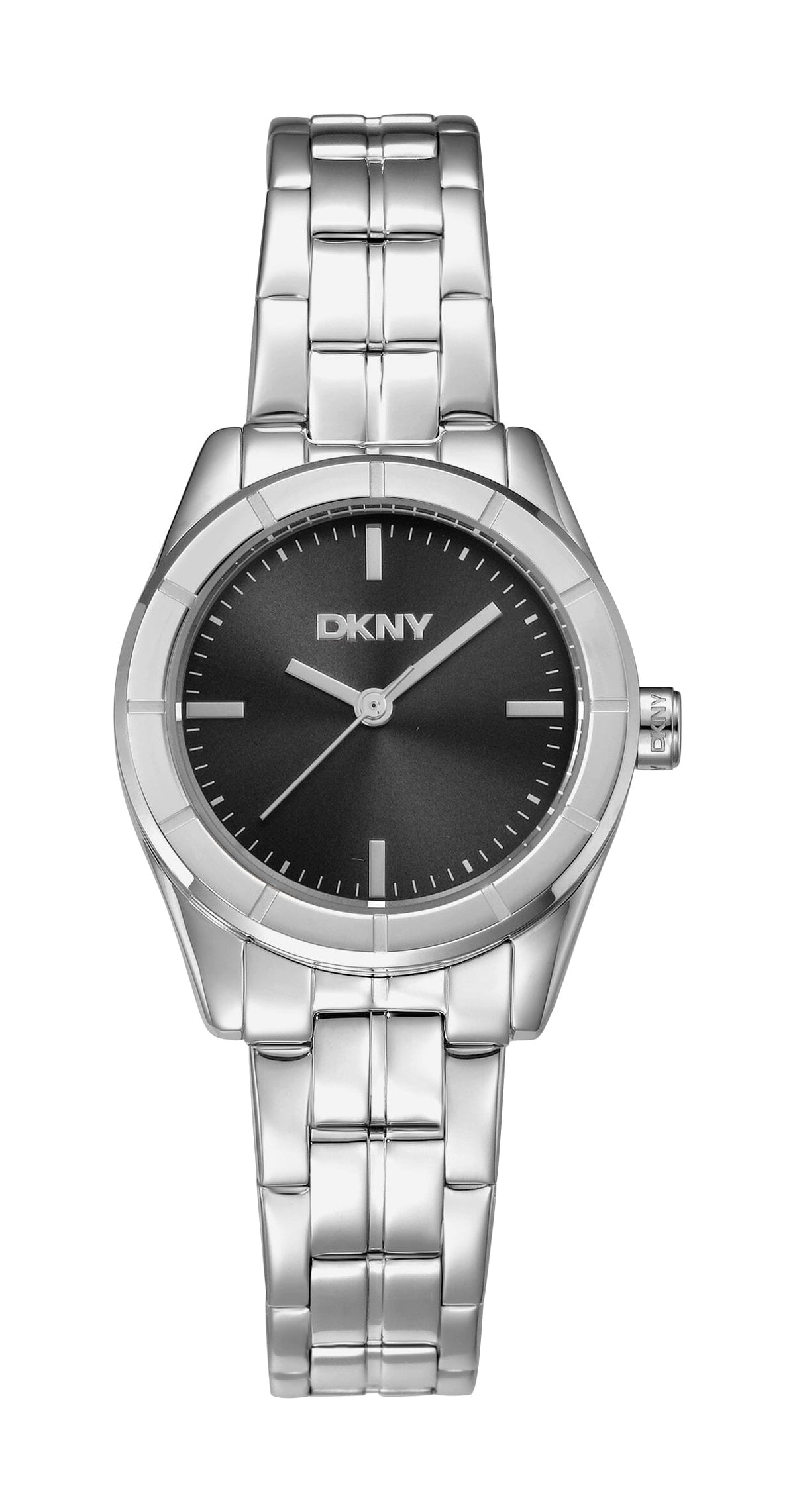 DK5L169M0425 DKNY Women's Black Dial Silver Stainless Steel Bracelet Watch DKNY 