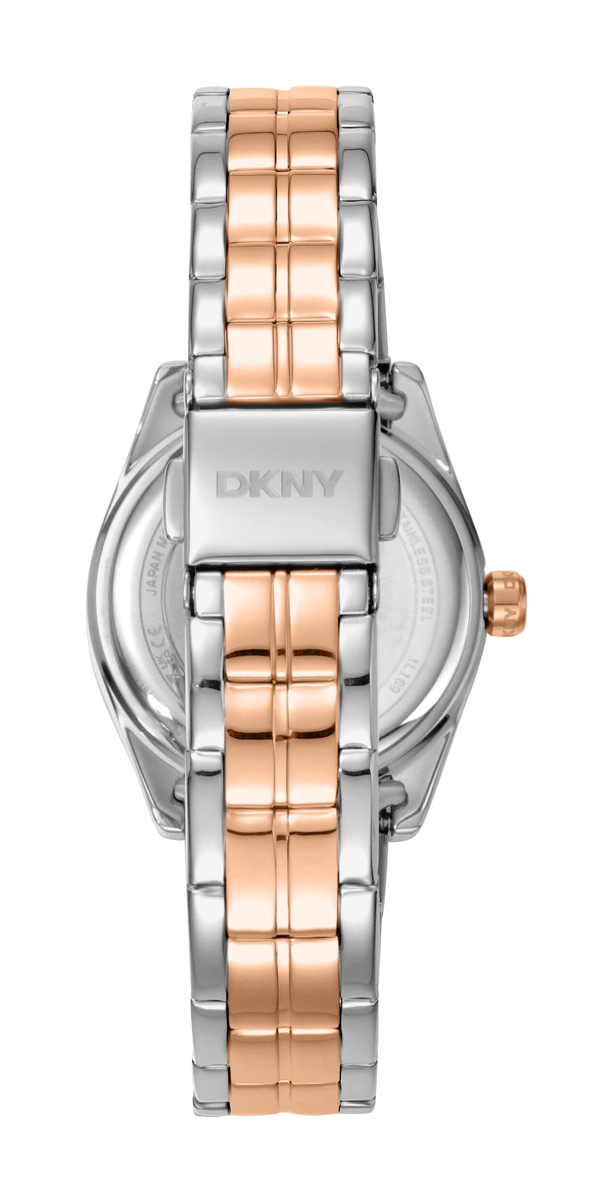 DK5L169M0475 DKNY Women's Silver Dial Two Tone Silver & Rose Gold Stainless Steel Bracelet Watch DKNY 