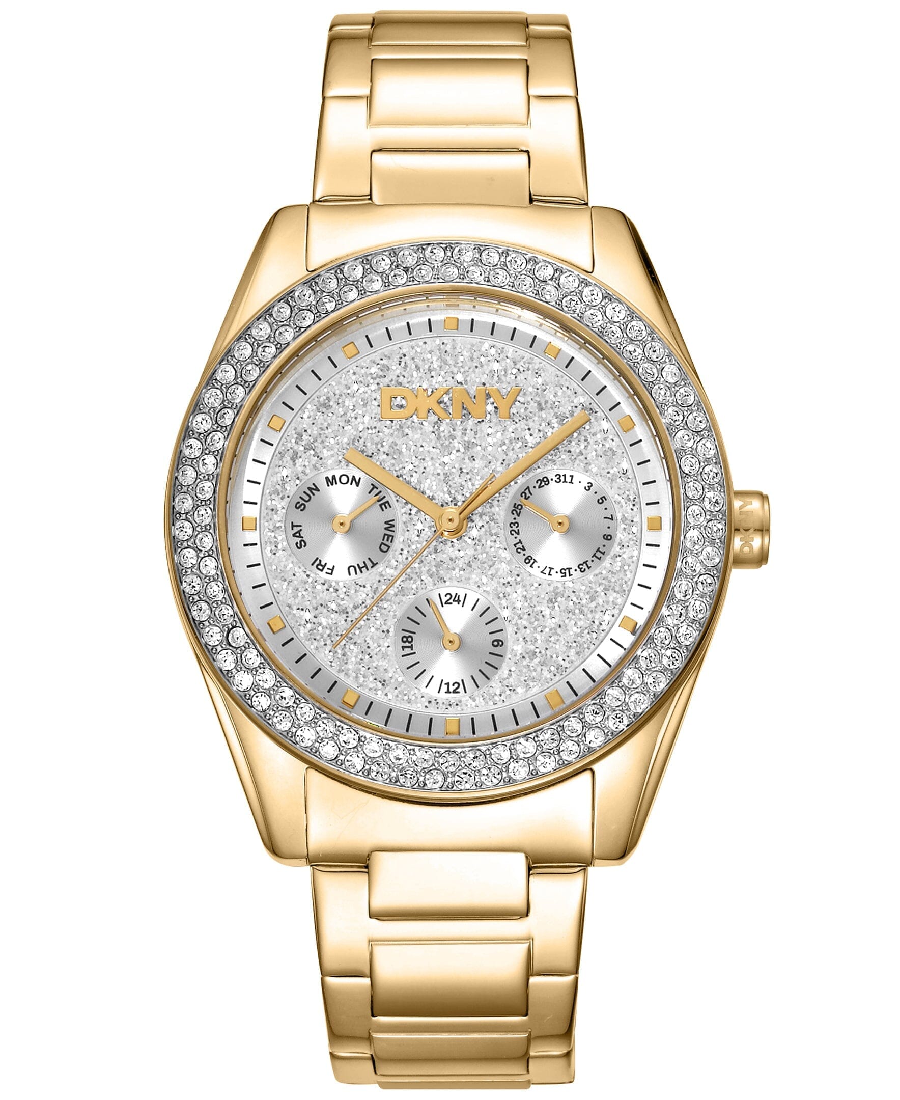 EVENING Chambers Multi Function Silver Powder Gold Women's Watch DKNY 