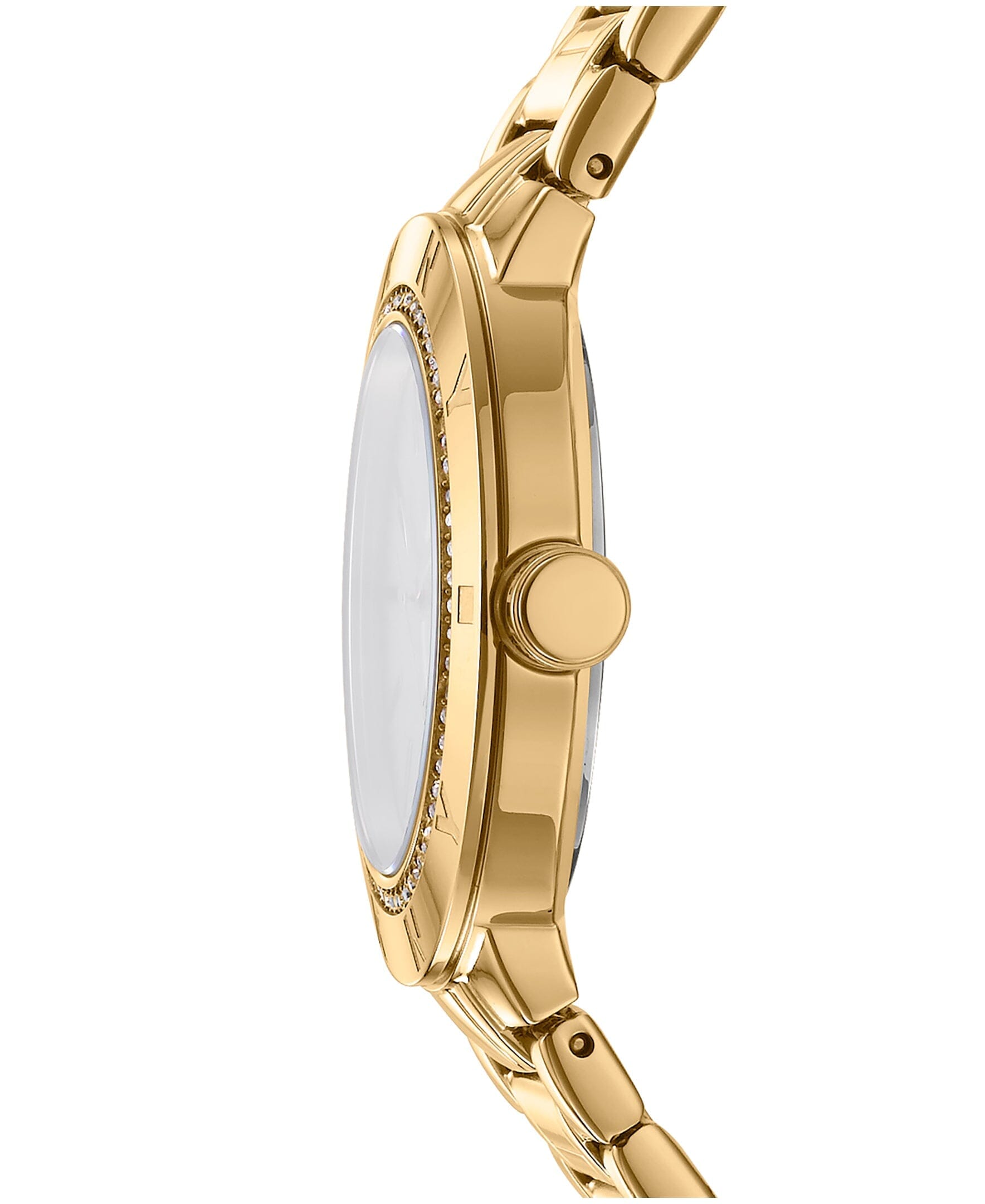 EVENING Eastside Logo White MOP Gold Womens Watch DKNY 