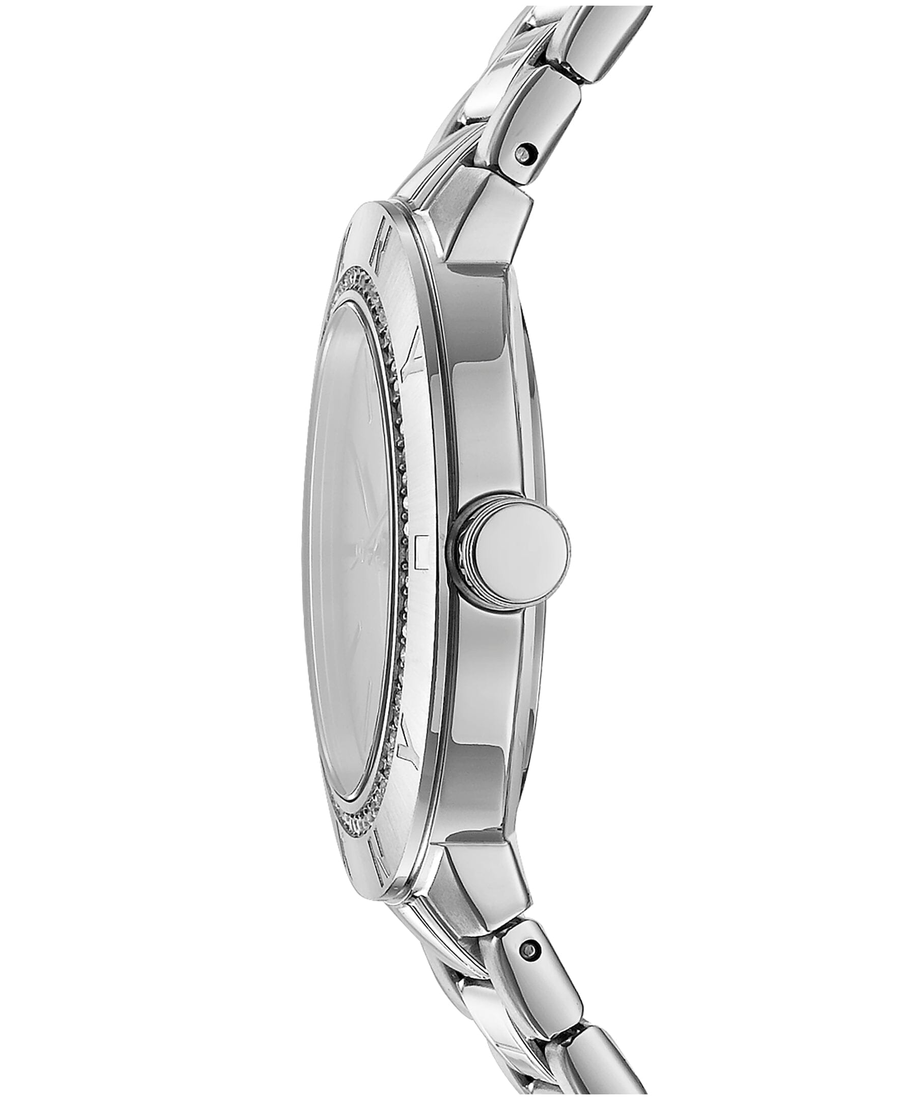EVENING Eastside Logo White MOP Silver Womens Watch DKNY 