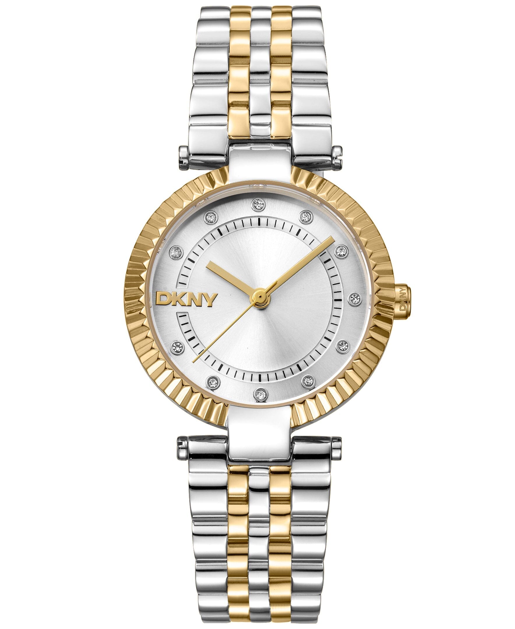EVENING Essential Glitz Two Tone Silver & Gold Women's Watch DKNY 