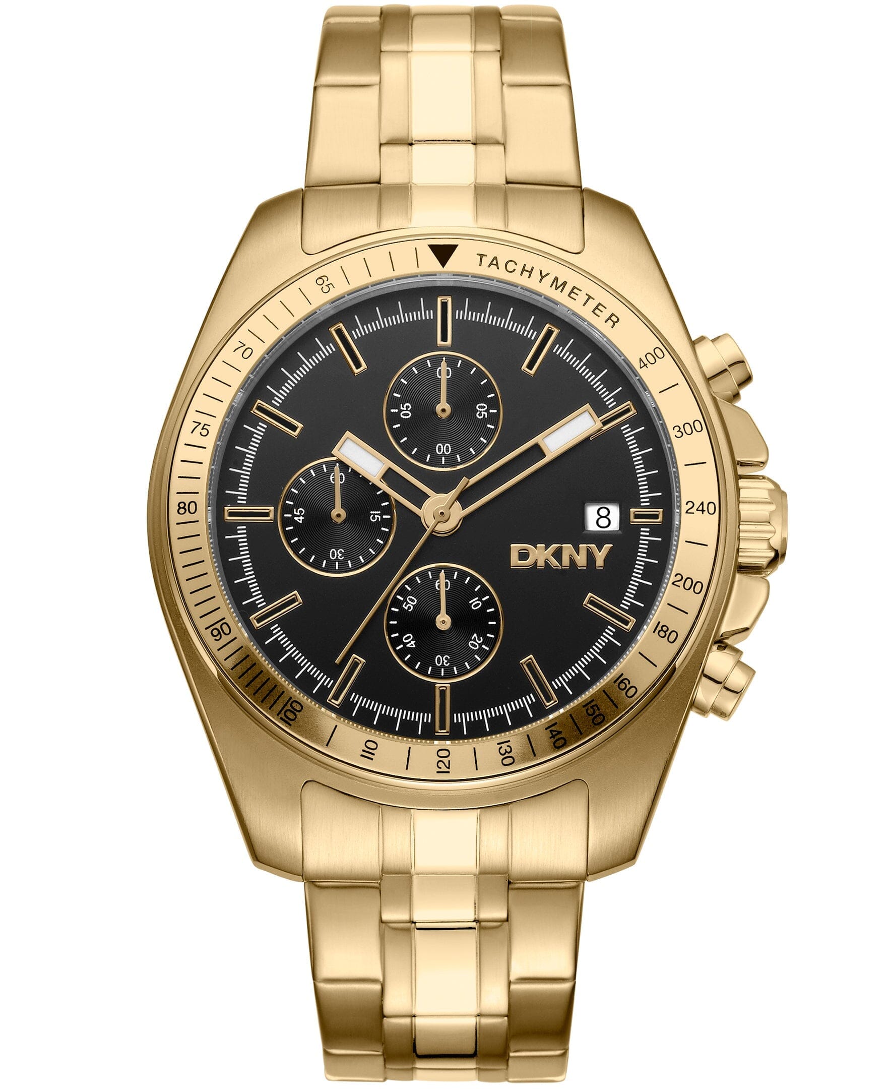 EVERYDAY Central Park Chrono Black Dial Gold Men's Watch DKNY 