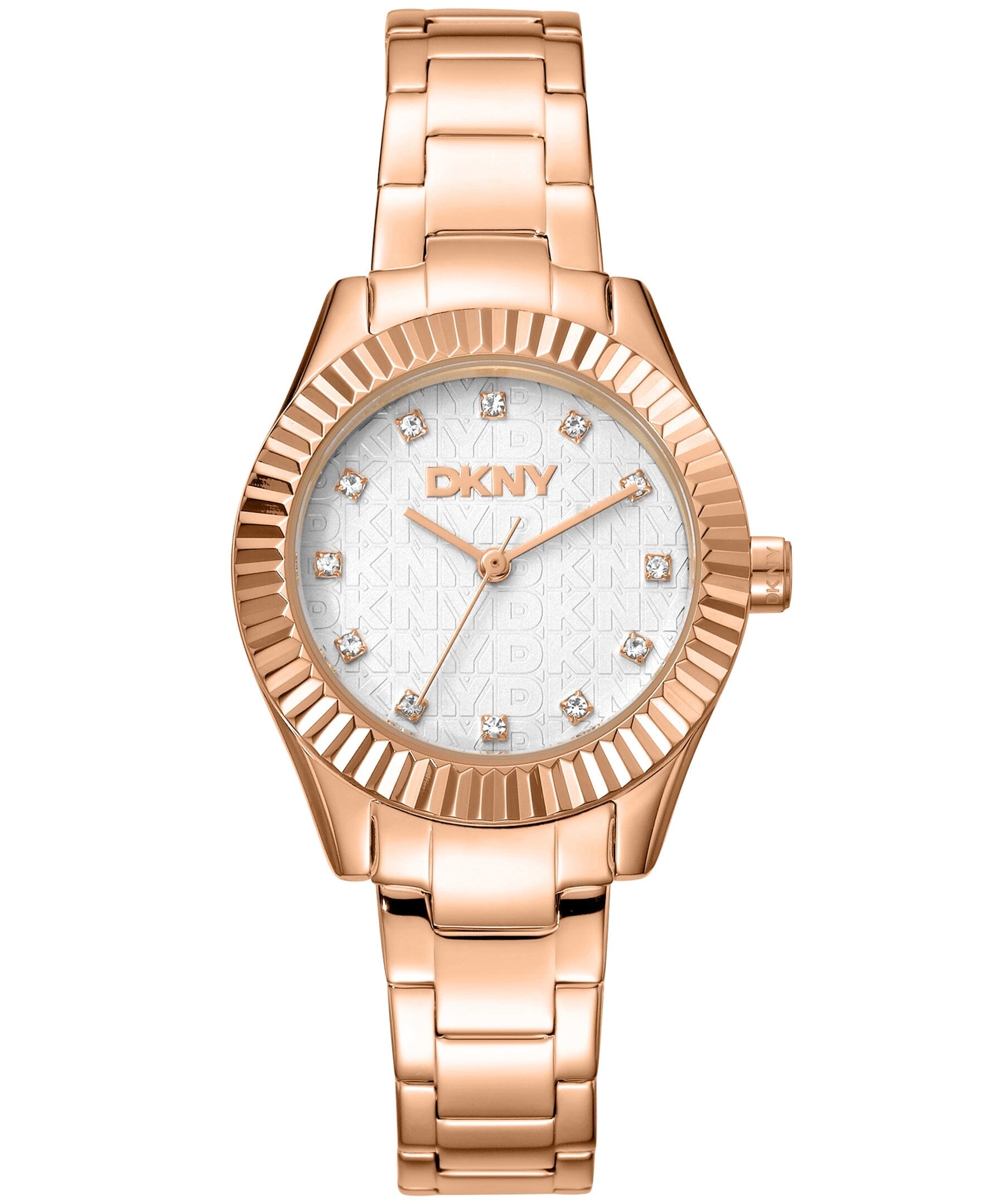 EVERYDAY Chambers Glitz Silver Dial Rose Gold Women's Watch DKNY 