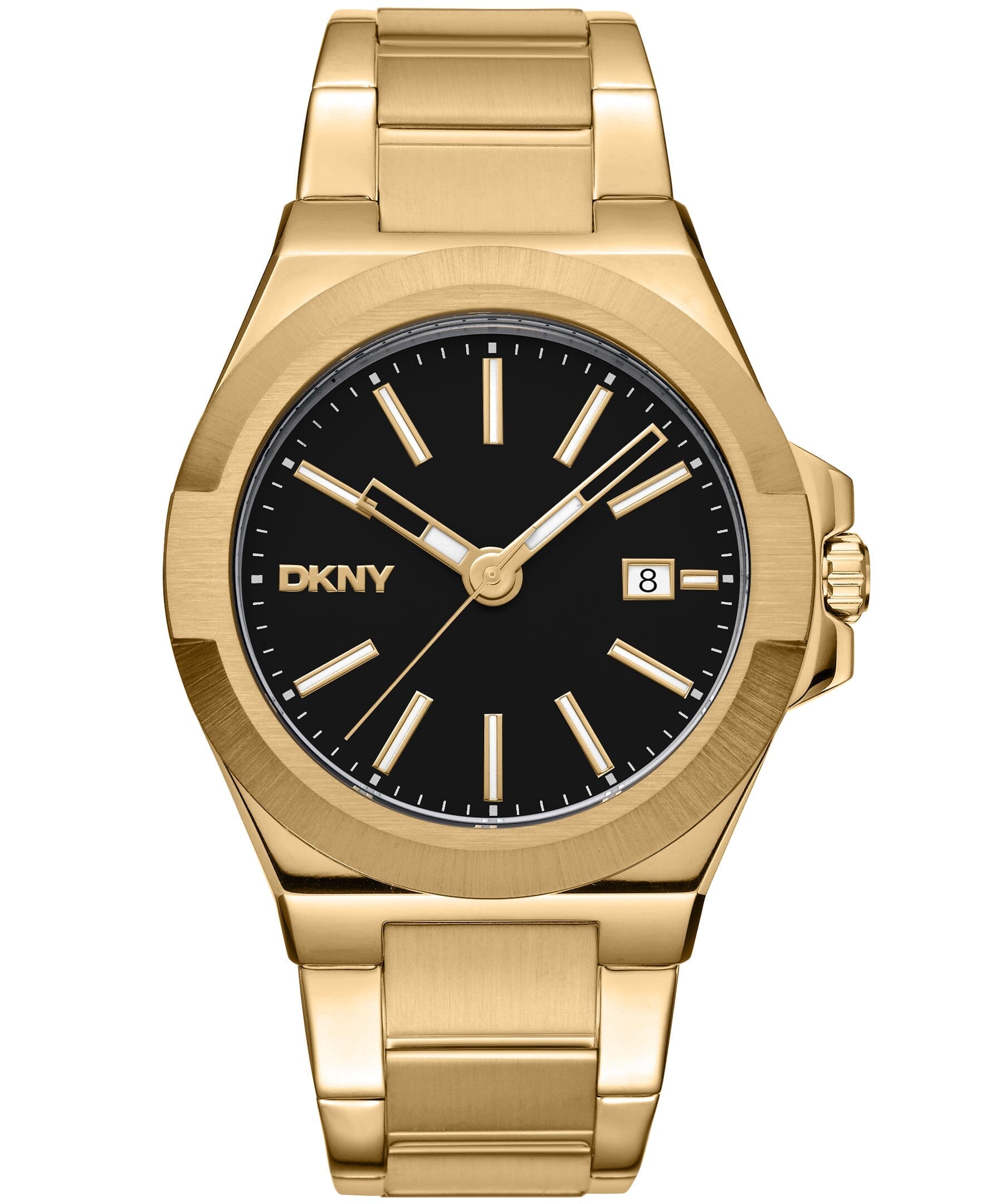 EVERYDAY Modernist Black Dial Gold Men's Watch DKNY 