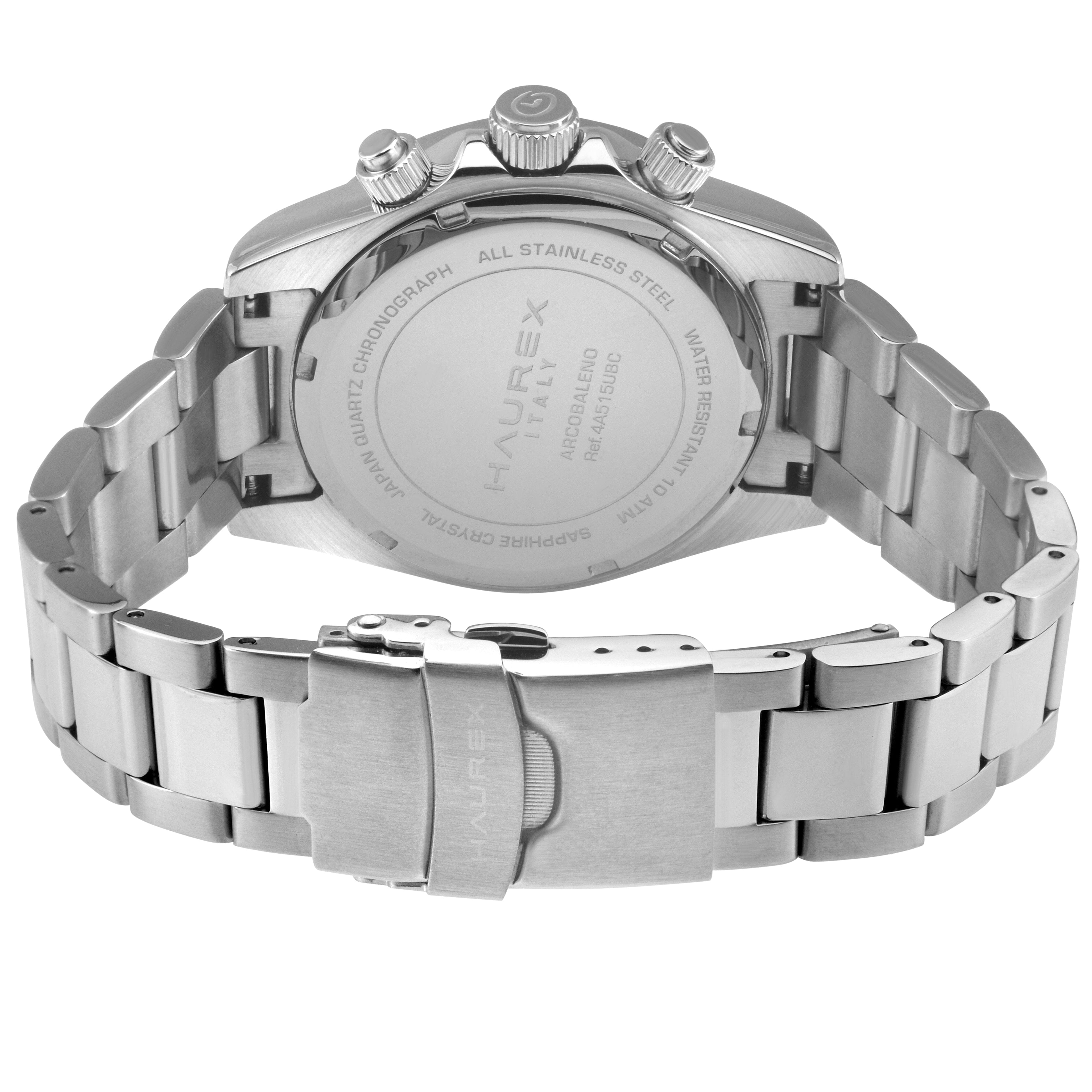 Haurex Italy Arcobaleno Men's Black MOP Dial Silver Watch Watch Haurex 