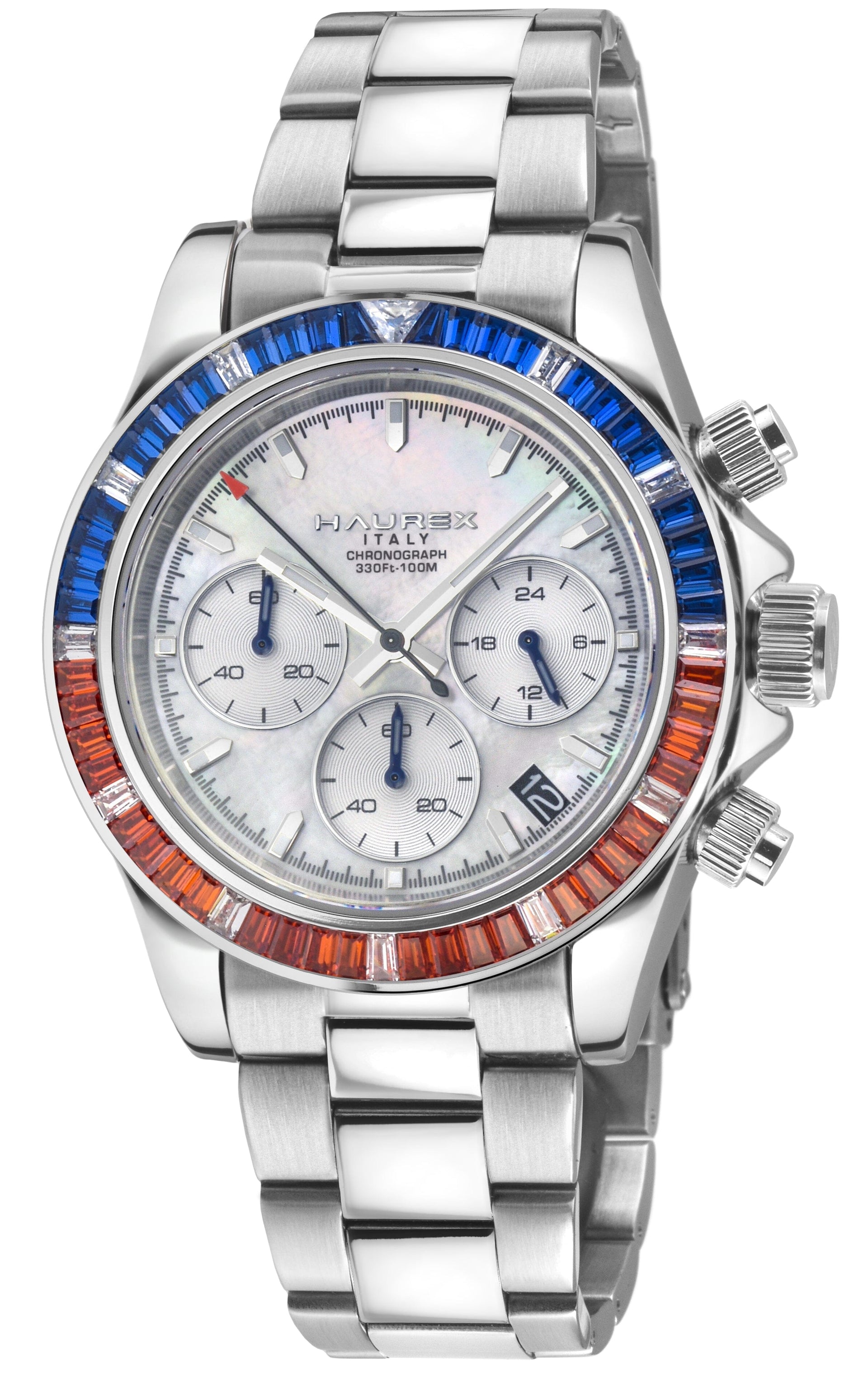 Haurex Italy Arcobaleno Men's White MOP Dial Watch Watch Haurex 