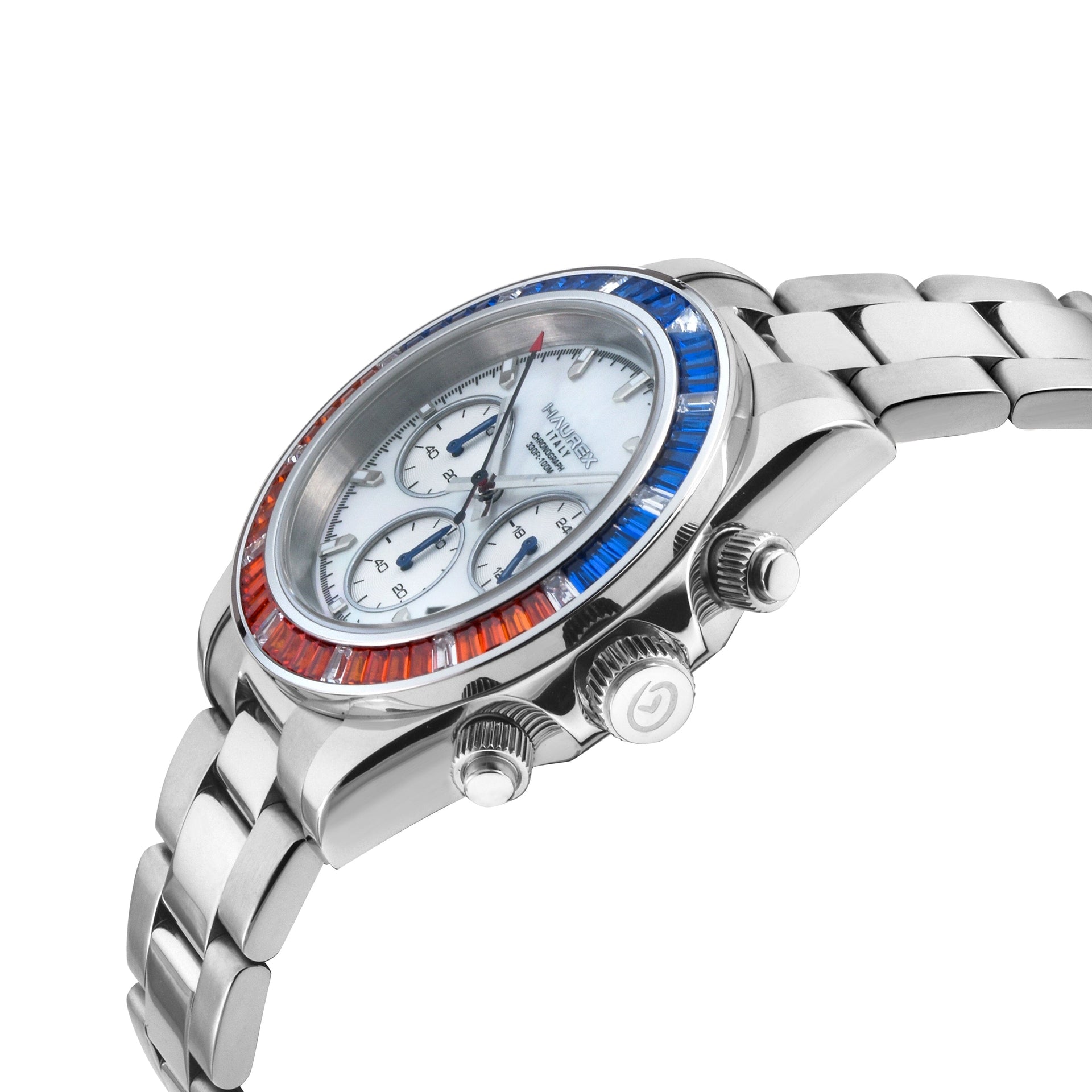 Haurex Italy Arcobaleno Men's White MOP Dial Watch Watch Haurex 