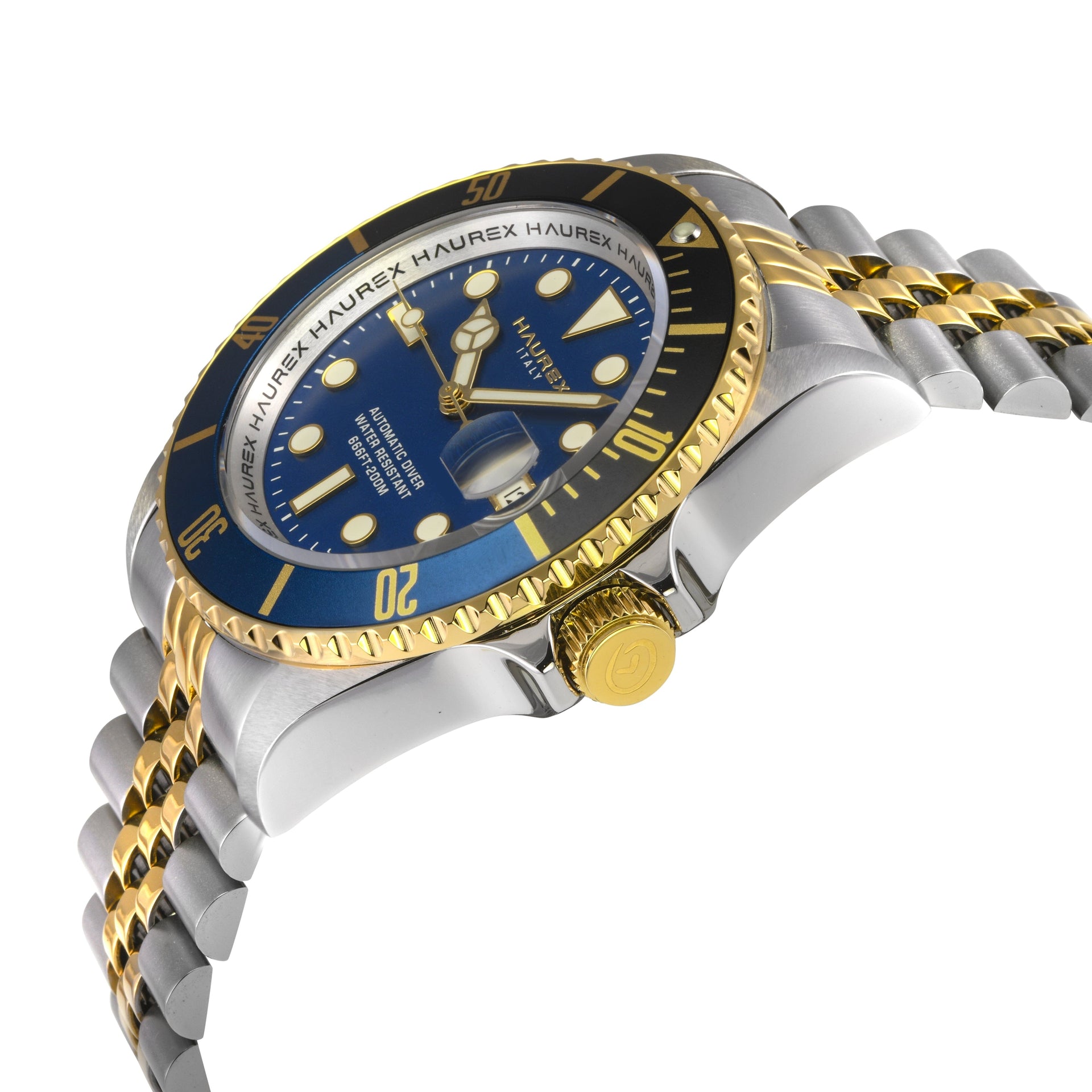 Haurex Italy Eterno Men's Black/Blue Bezel Automatic Watch Watch Haurex 