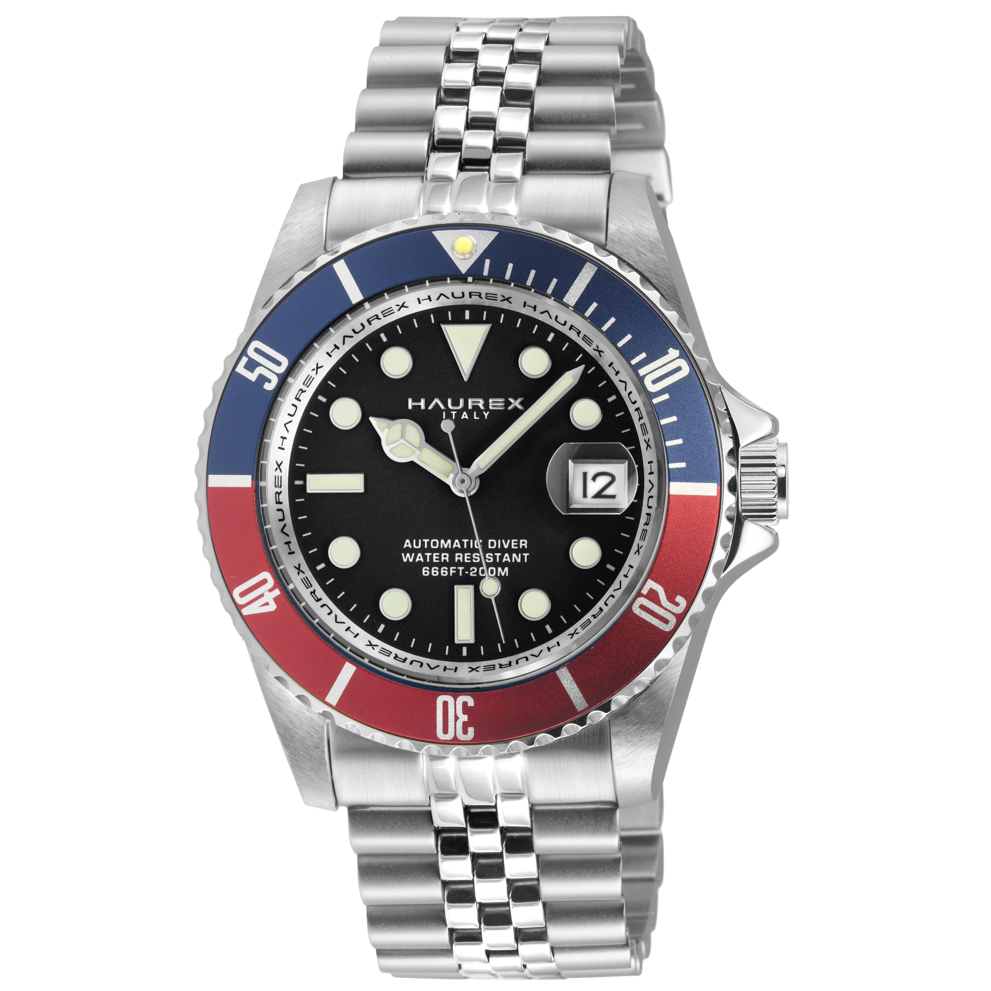 Haurex Italy Eterno Men's Blue/Red Bezel Automatic Watch Watch Haurex 