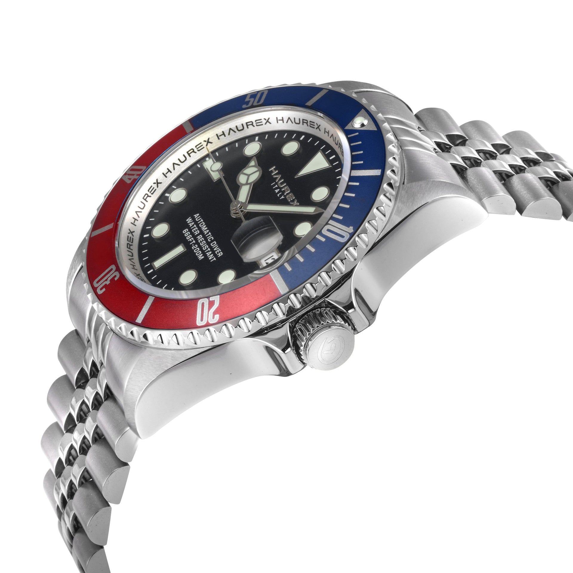 Haurex Italy Eterno Men's Blue/Red Bezel Automatic Watch Watch Haurex 