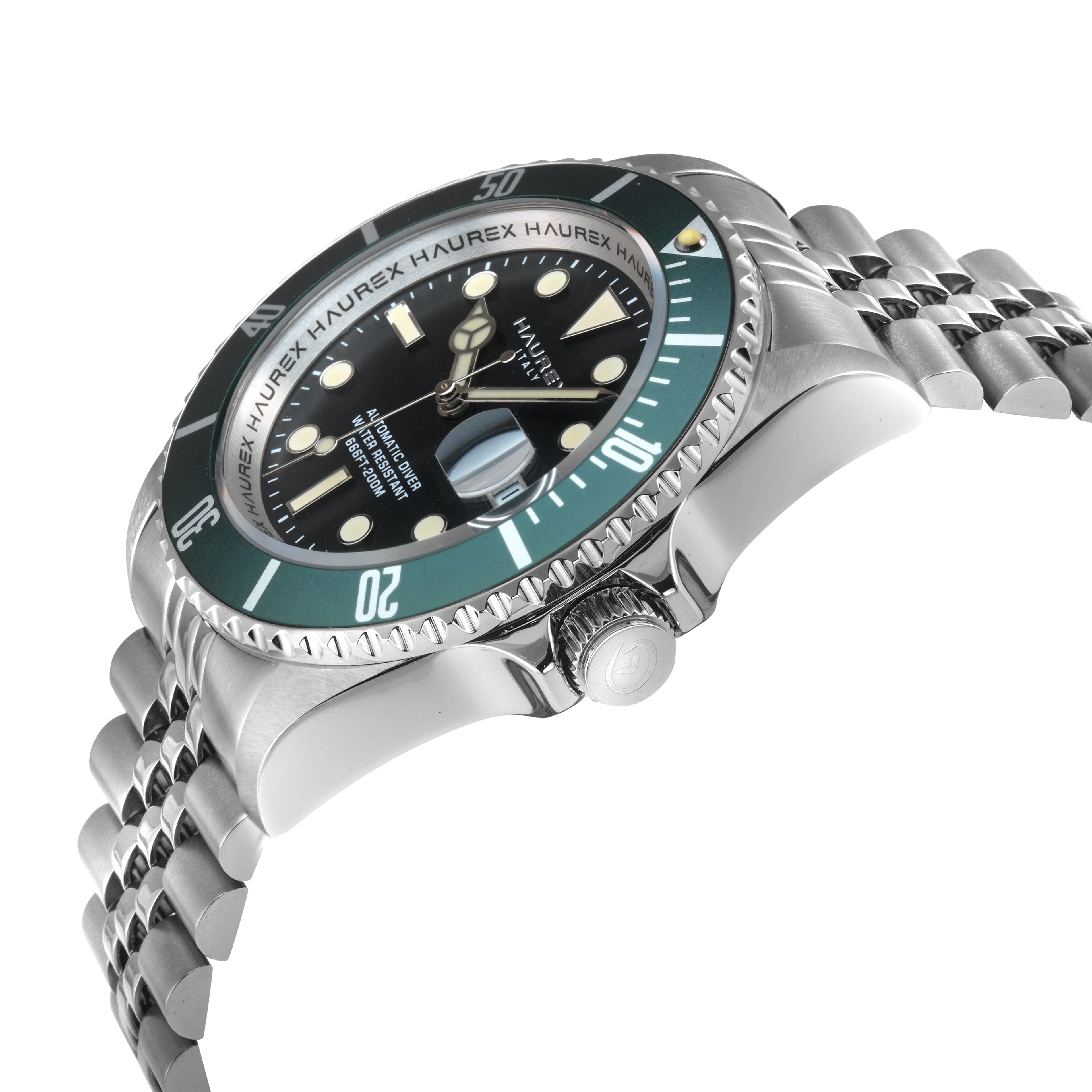 Haurex Italy Eterno Men's Green Bezel Automatic Watch Watch Haurex 