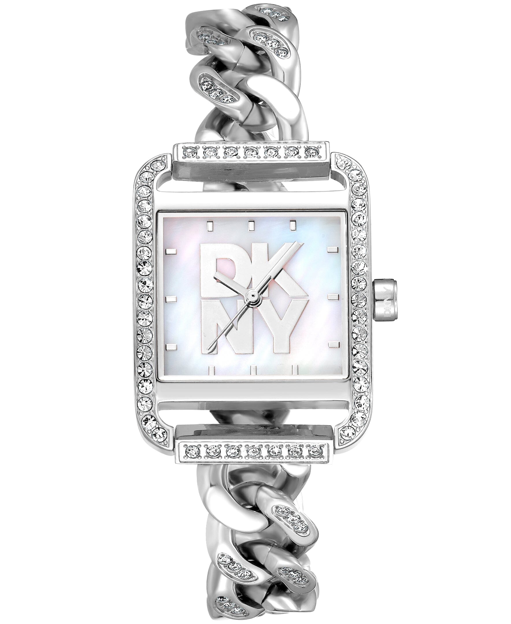 ICONIC City Glitz White MOP Silver Women's Watch DKNY 