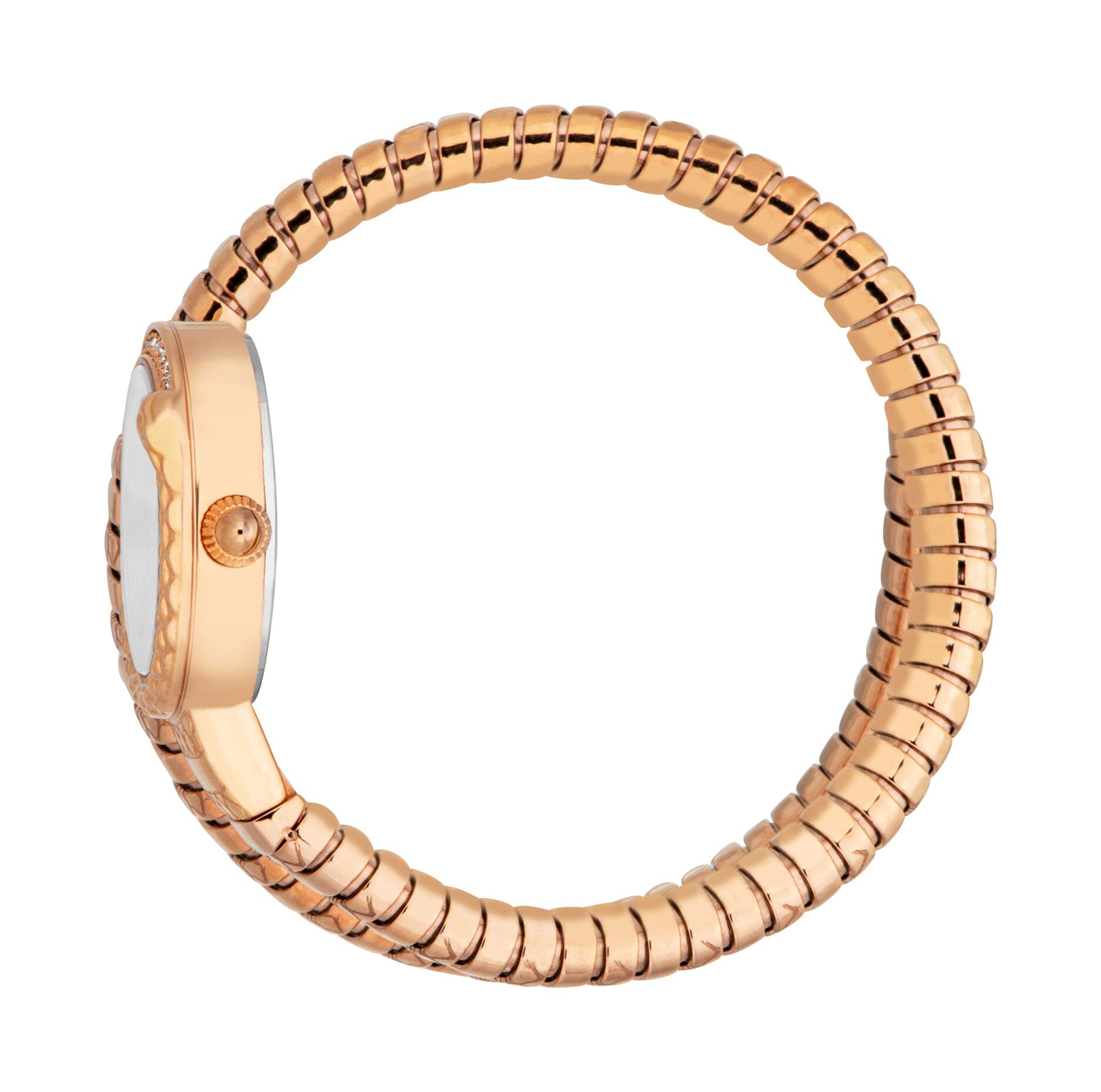 Just Cavalli Cerchio Snake Women’s Rose Gold Snake Watch with Silver Dial Just Cavalli 