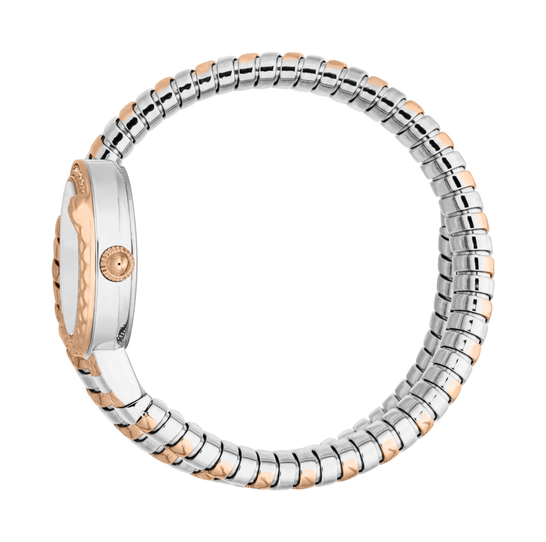 Just Cavalli Cerchio Snake Women's Two Tone Rose Gold & Silver Watch Just Cavalli 