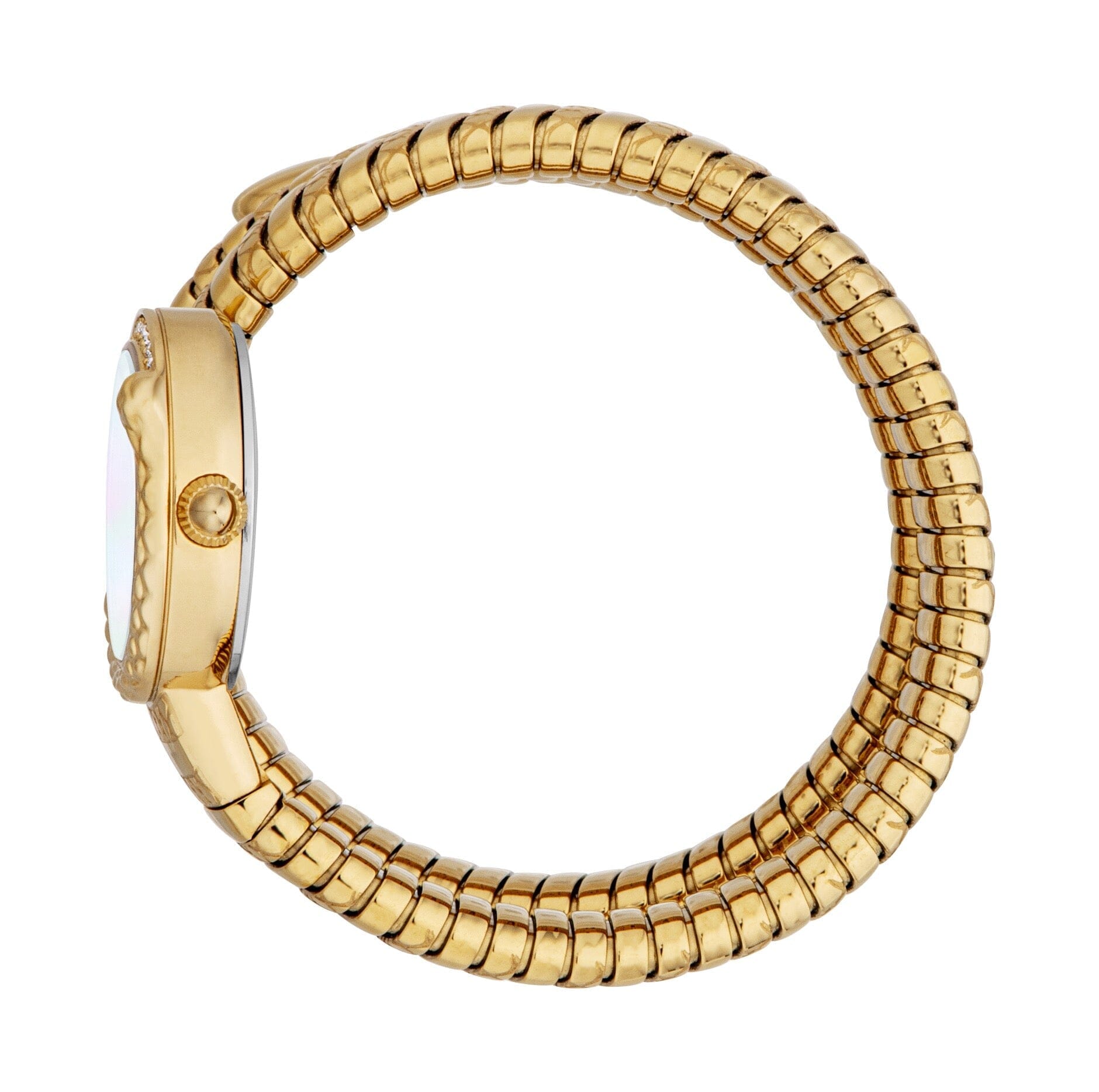 Just Cavalli Enchanting Women’s Gold Snake Watch with White Dial Just Cavalli 