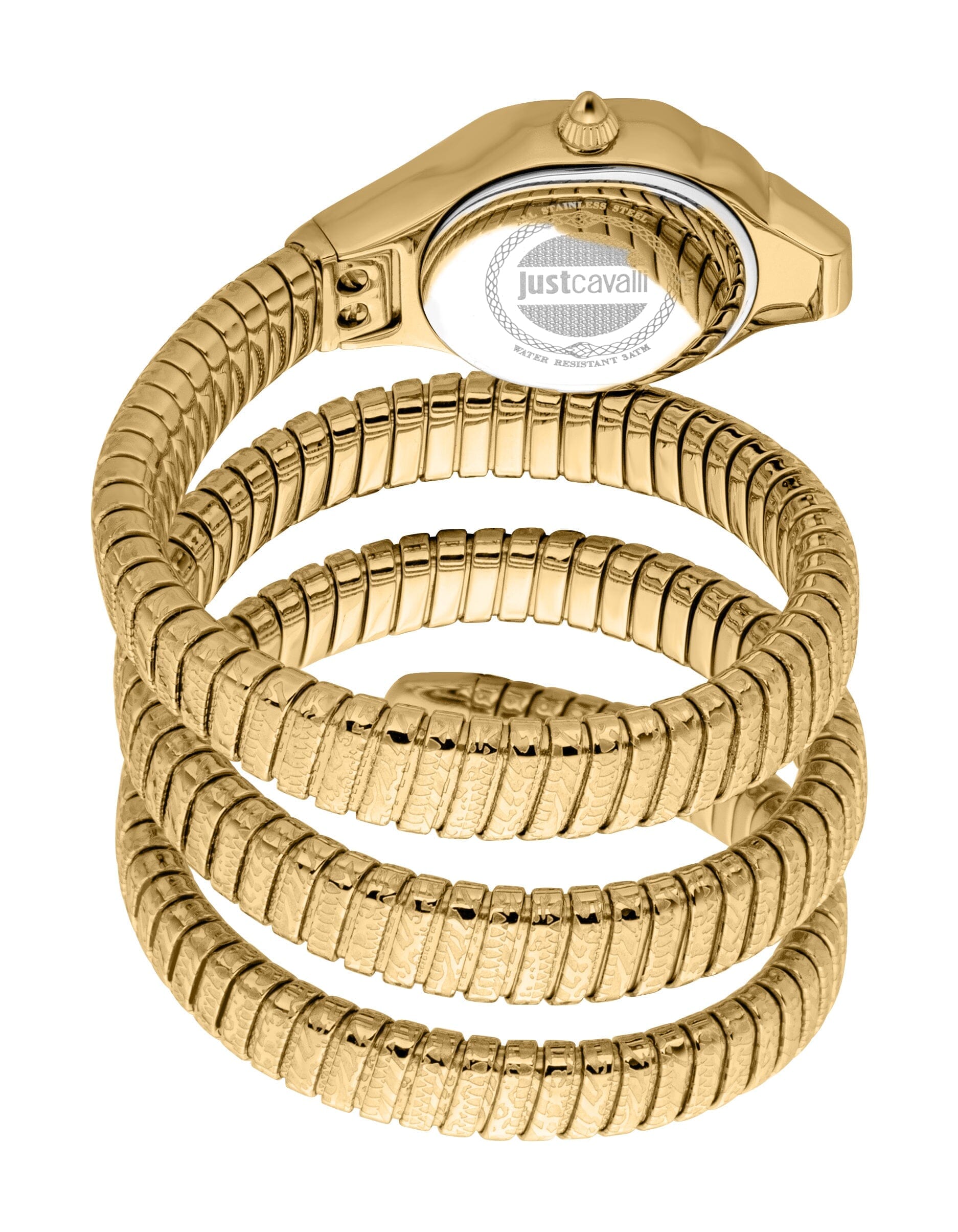 Just Cavalli Women’s Gold Stainless Steel Snake Watch with Champagne dial Just Cavalli 