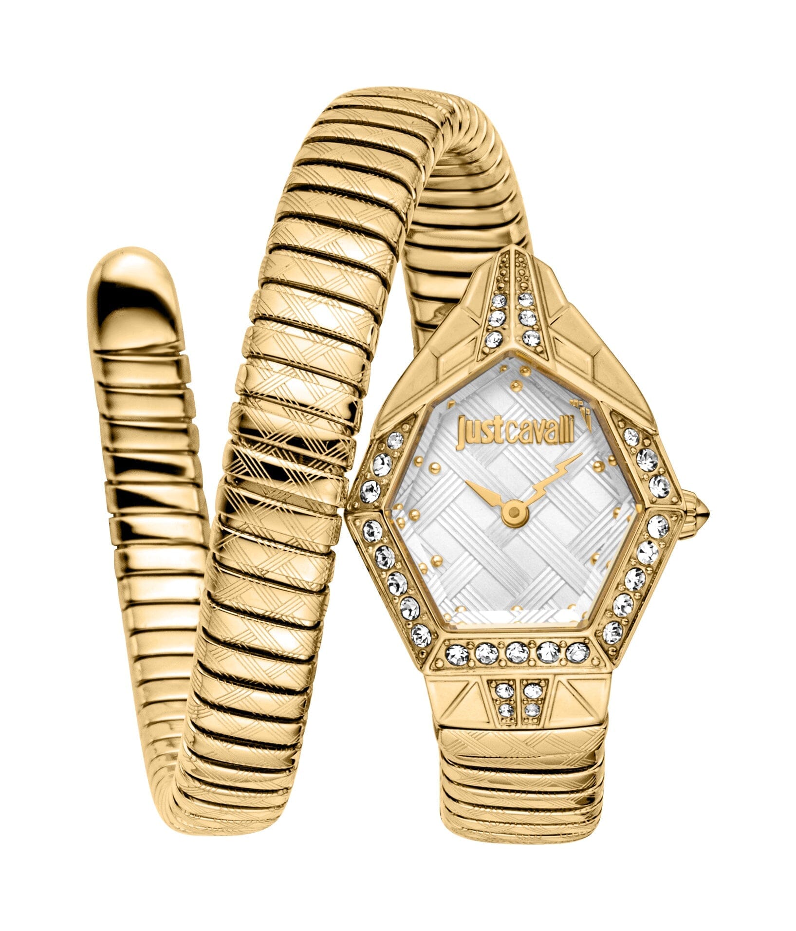 Just Cavalli Women’s Gold Stainless Steel Snake Watch with Gold dial Just Cavalli 