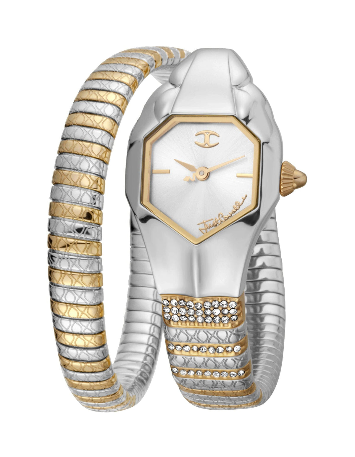 Just Cavalli Women's Just Glam EVO 2 silver Dial Stainless Steel Bracelet Watch Just Cavalli 