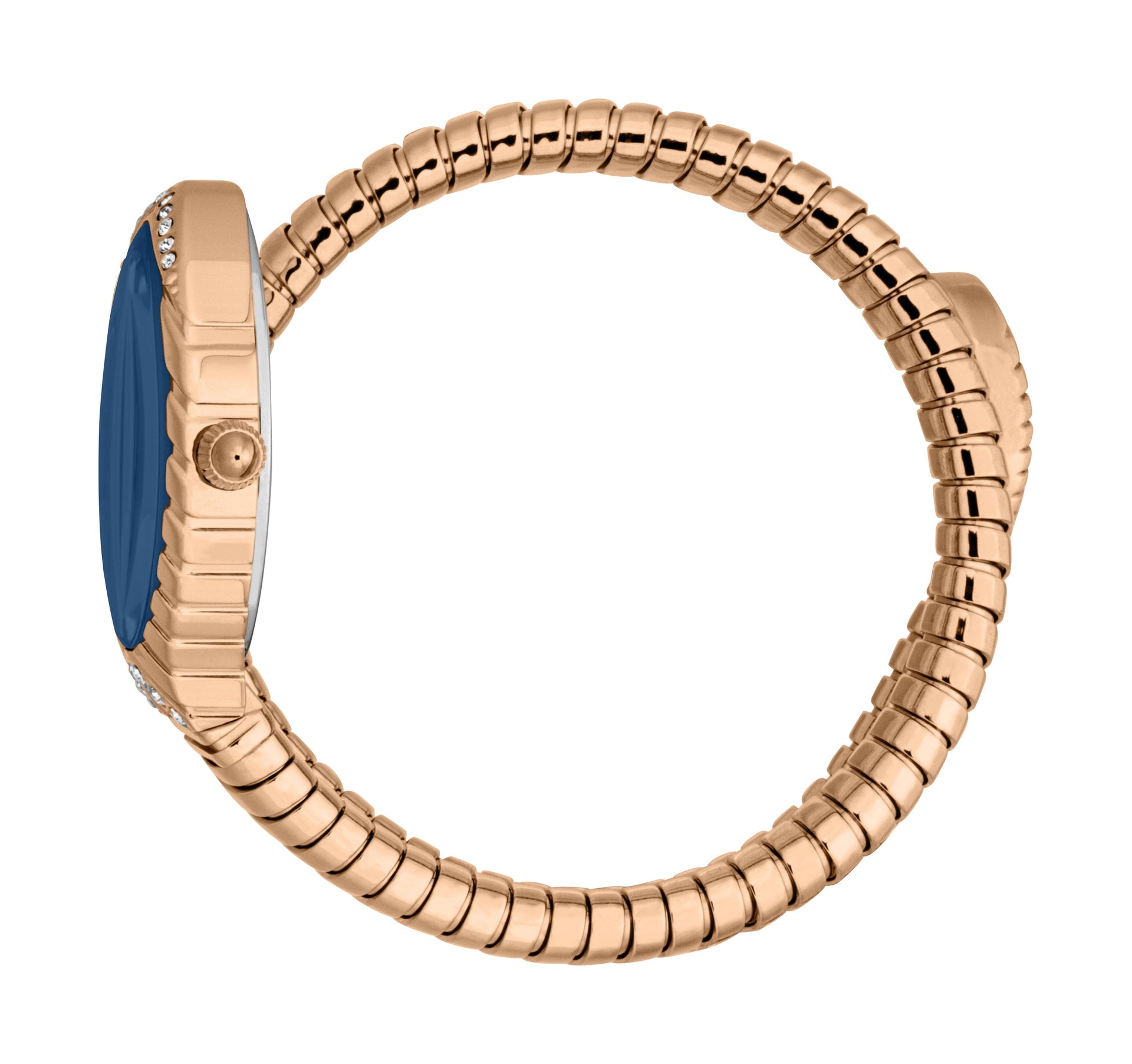 Just Cavalli Women’s Rose Gold Stainless Steel Snake Watch with Blue dial Just Cavalli 