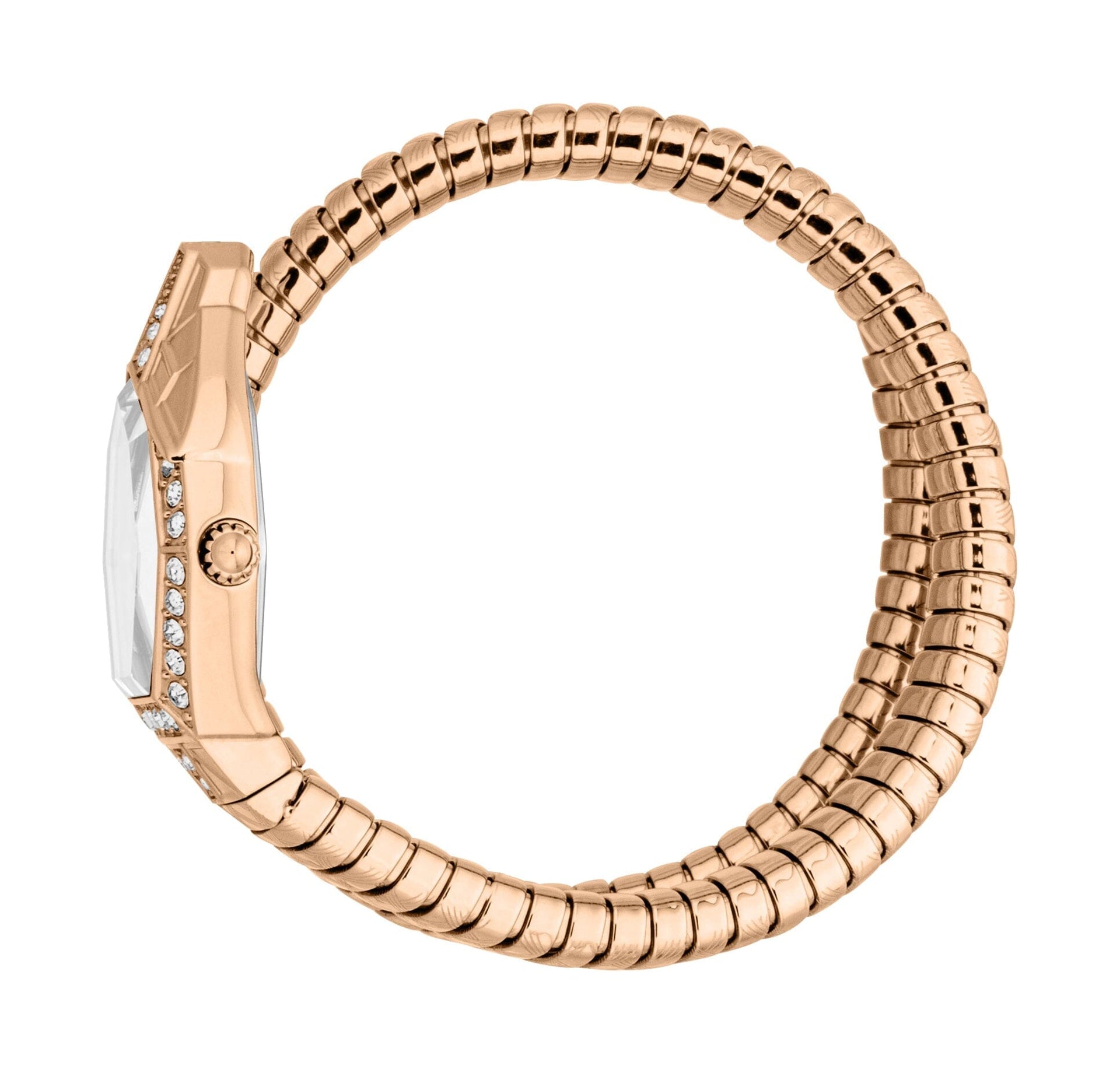 Just Cavalli Women’s Rose Gold Stainless Steel Snake Watch with Silver Dial Just Cavalli 