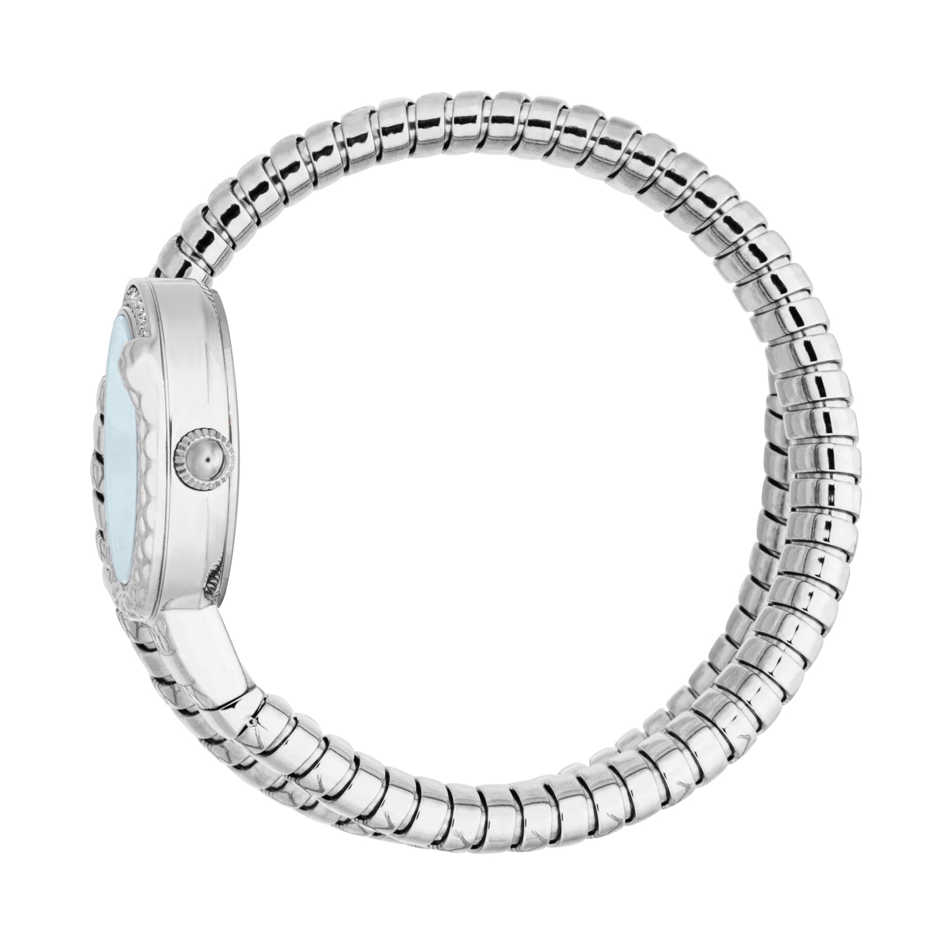 Just Cavalli Women’s Stainless Steel Snake Watch with Light Blue dial Just Cavalli 