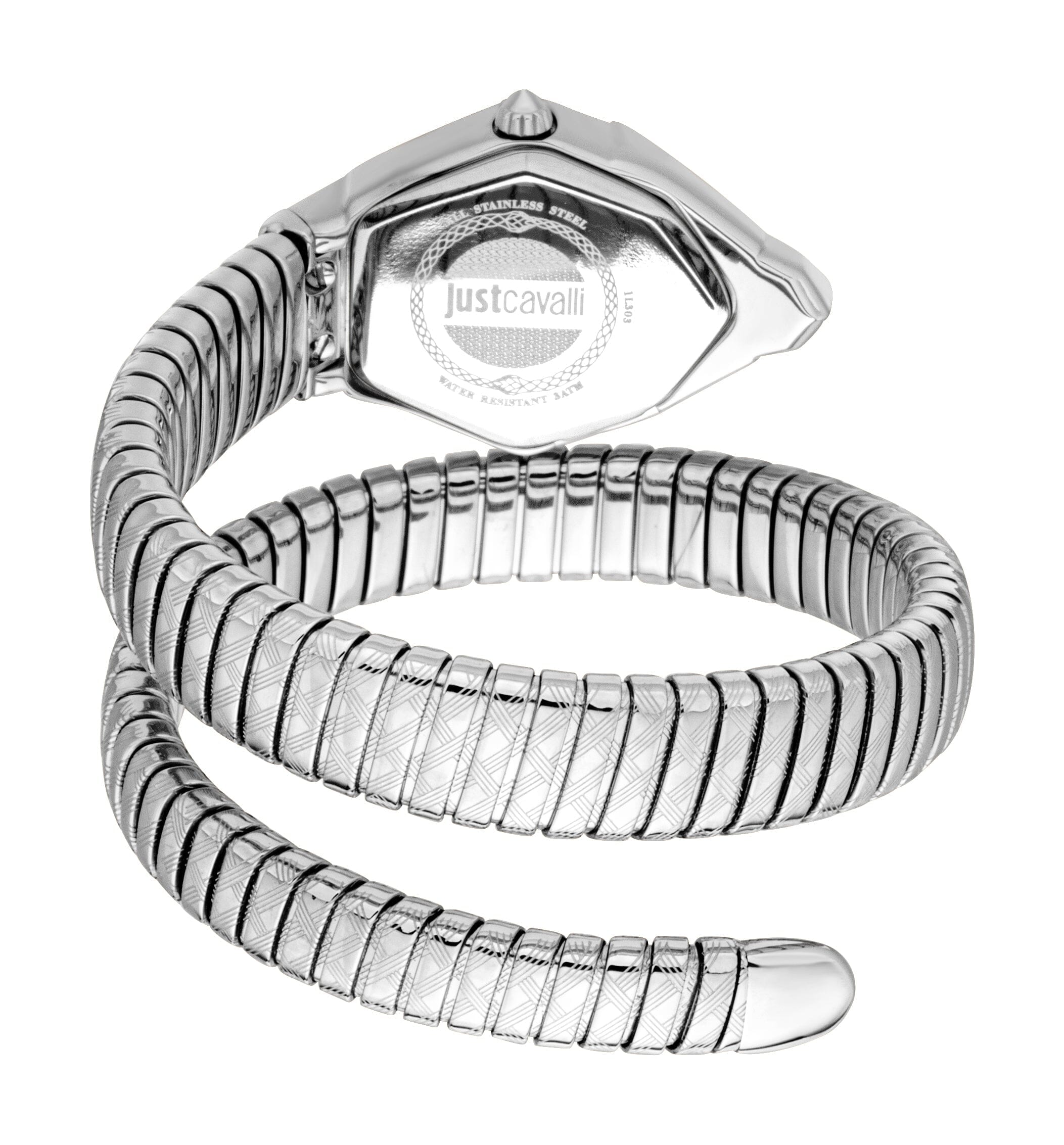 Just Cavalli Women’s Stainless Steel Snake Watch with Silver Dial Just Cavalli 