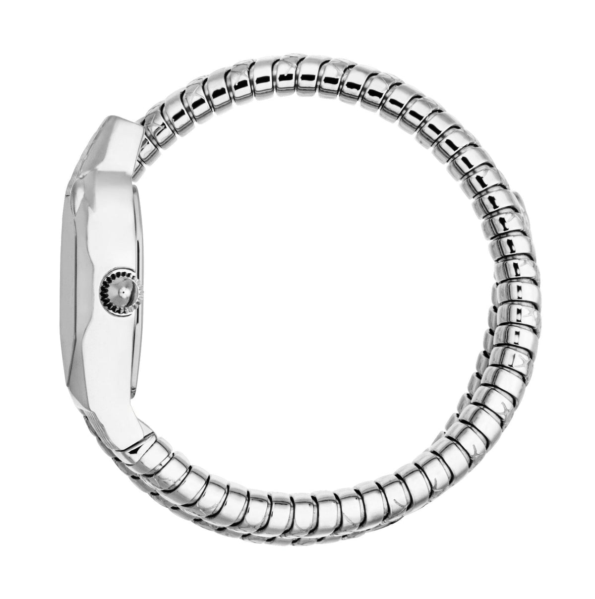 Just Cavalli Womens's Snake Watch, Silver Color Case, Black Dial, Stainless Steel Watch Just Cavalli 