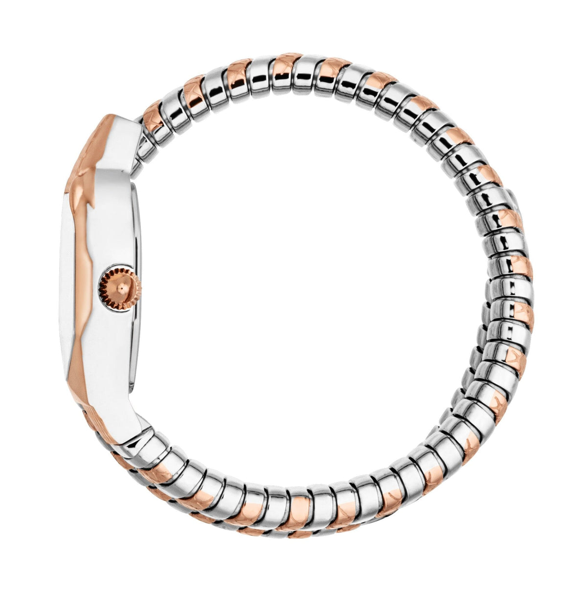 Just Cavalli Womens's Snake White MOP Dial Two Tone Stainless Steel Watch Just Cavalli 