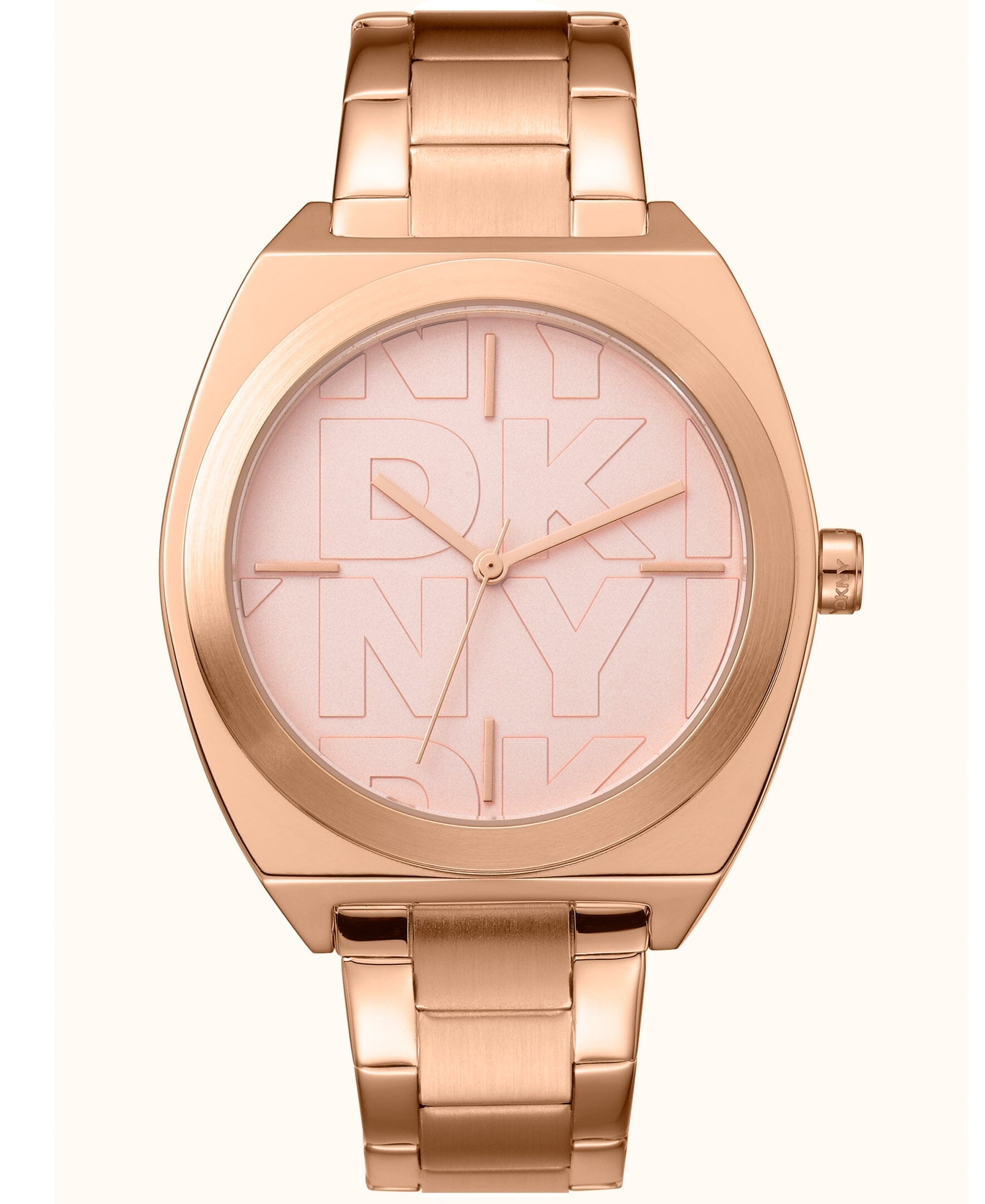 LOGO Broadway Maxi Rose Gold Womens Watch DKNY 