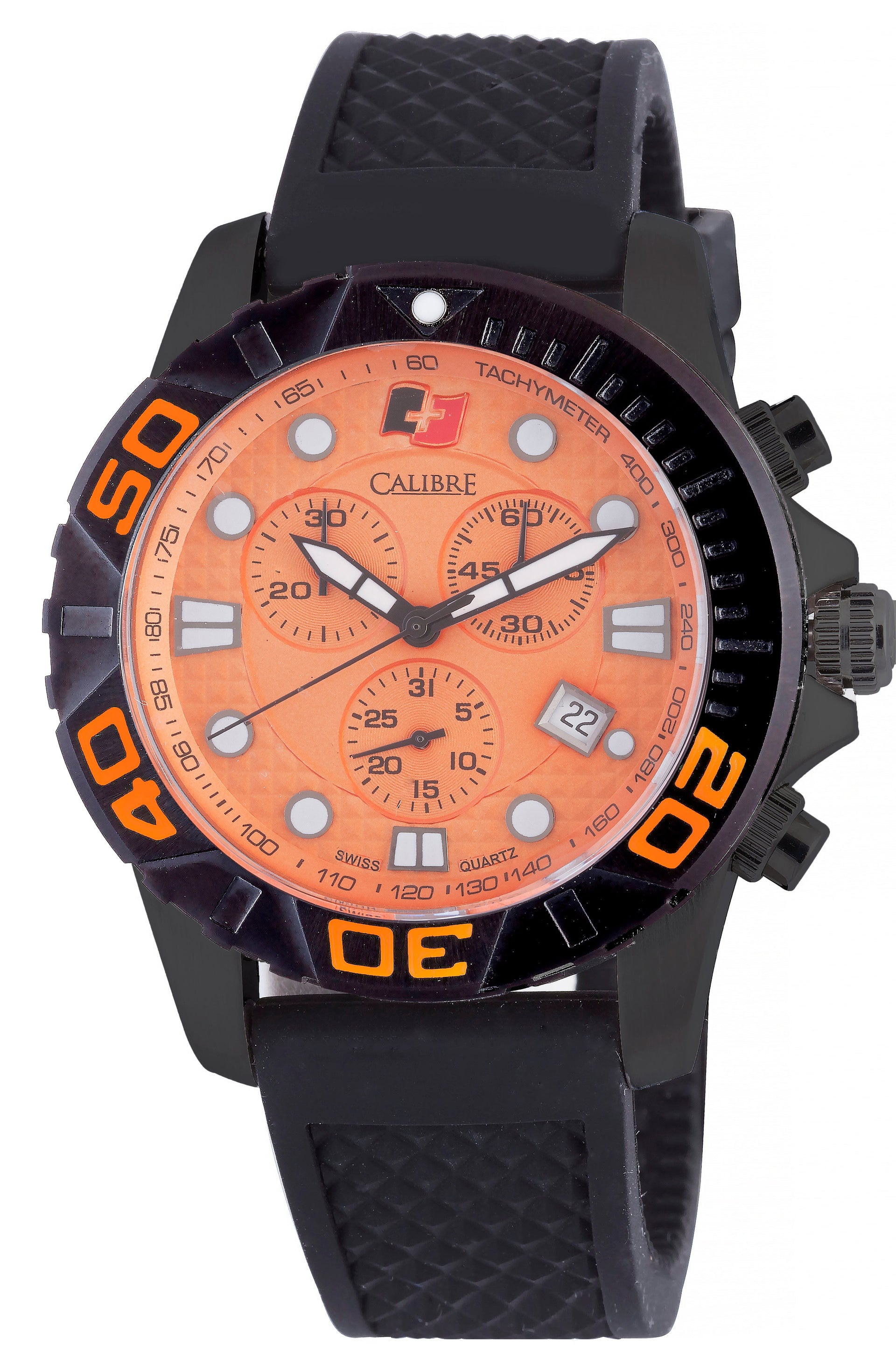 Men's Calibre Akron Orange Dial Quartz Watch Calibre 