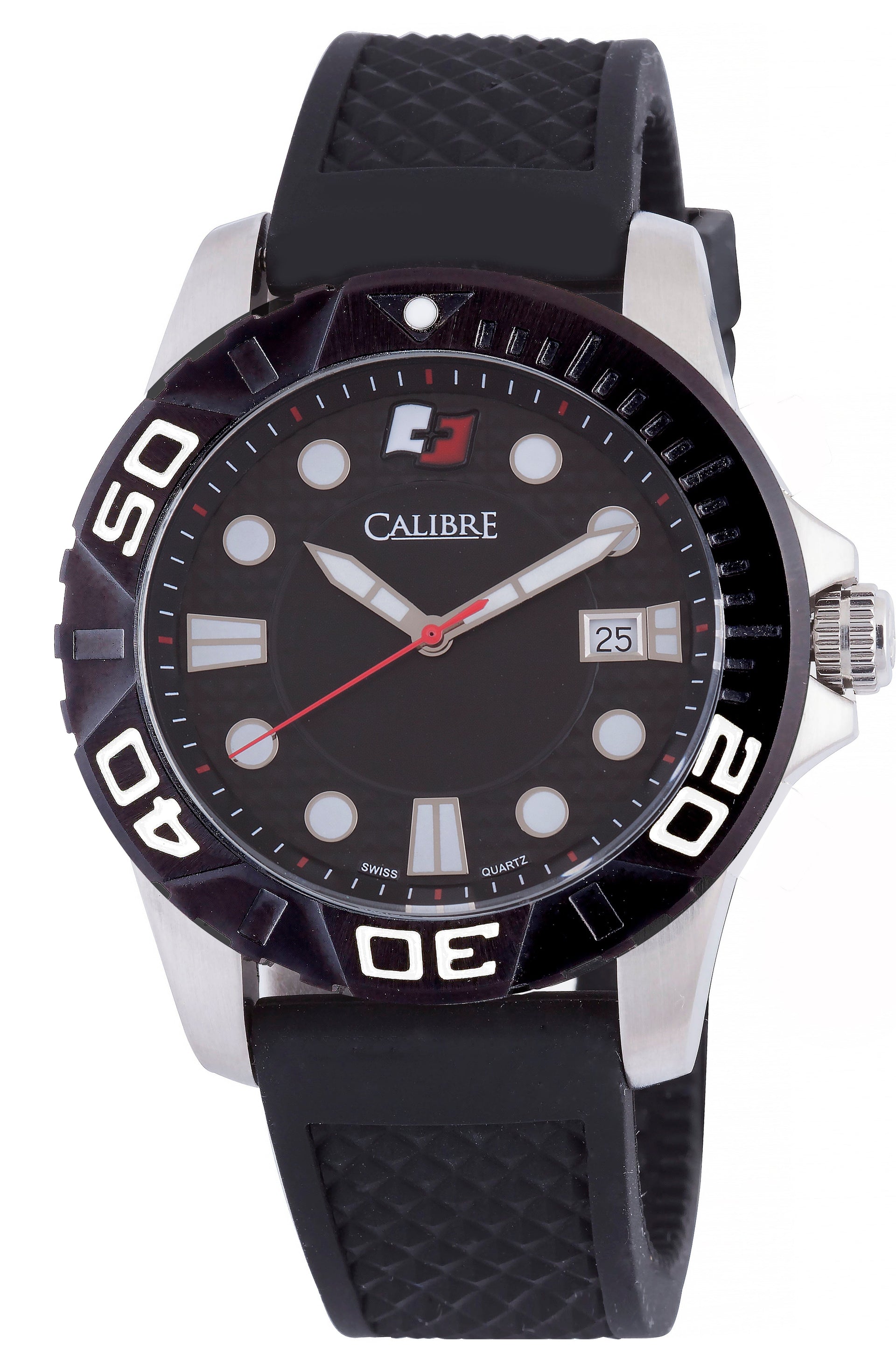 Men's Calibre Akron Silver Quartz Watch Calibre 