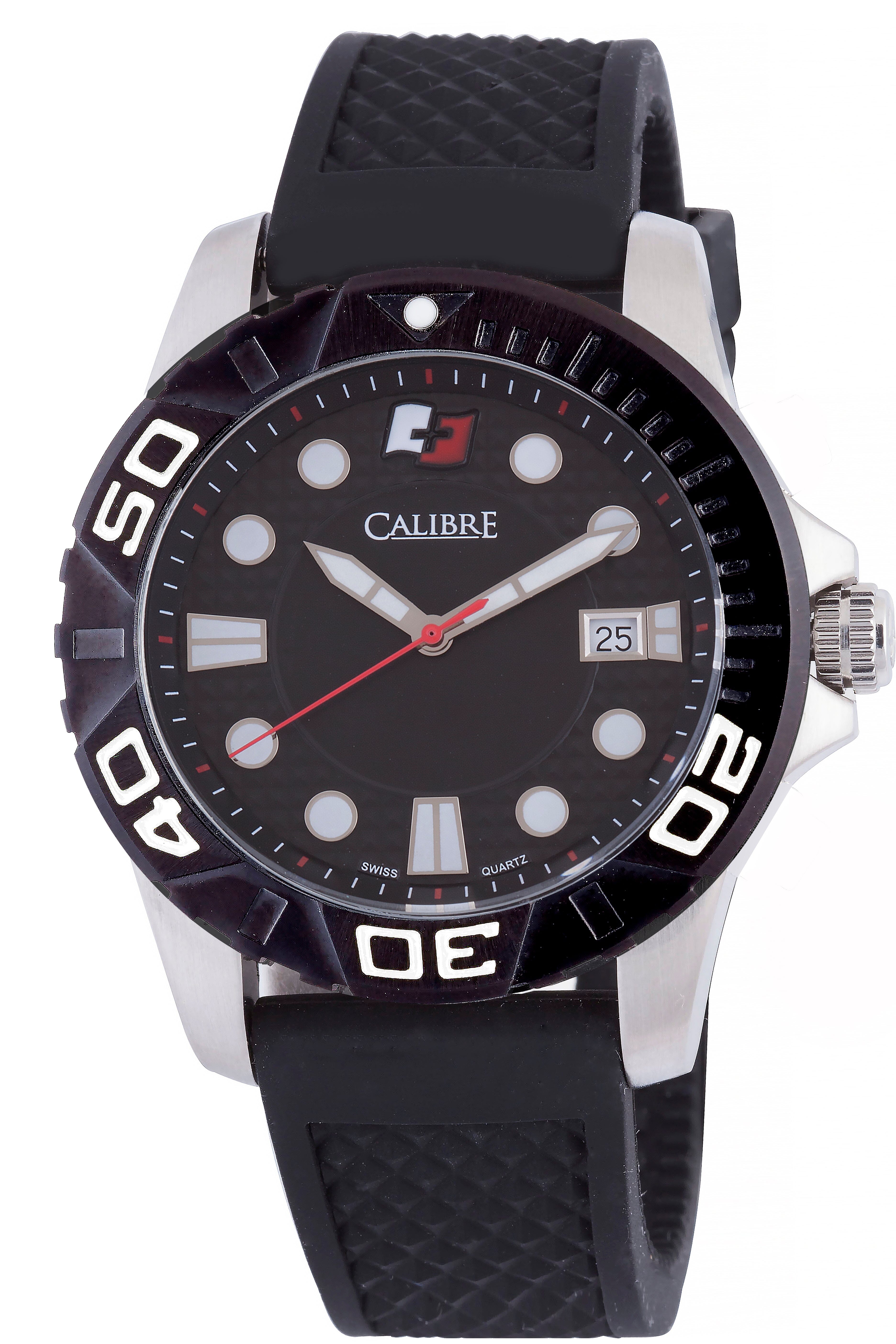 Men's Calibre Akron Silver Quartz Watch Calibre 