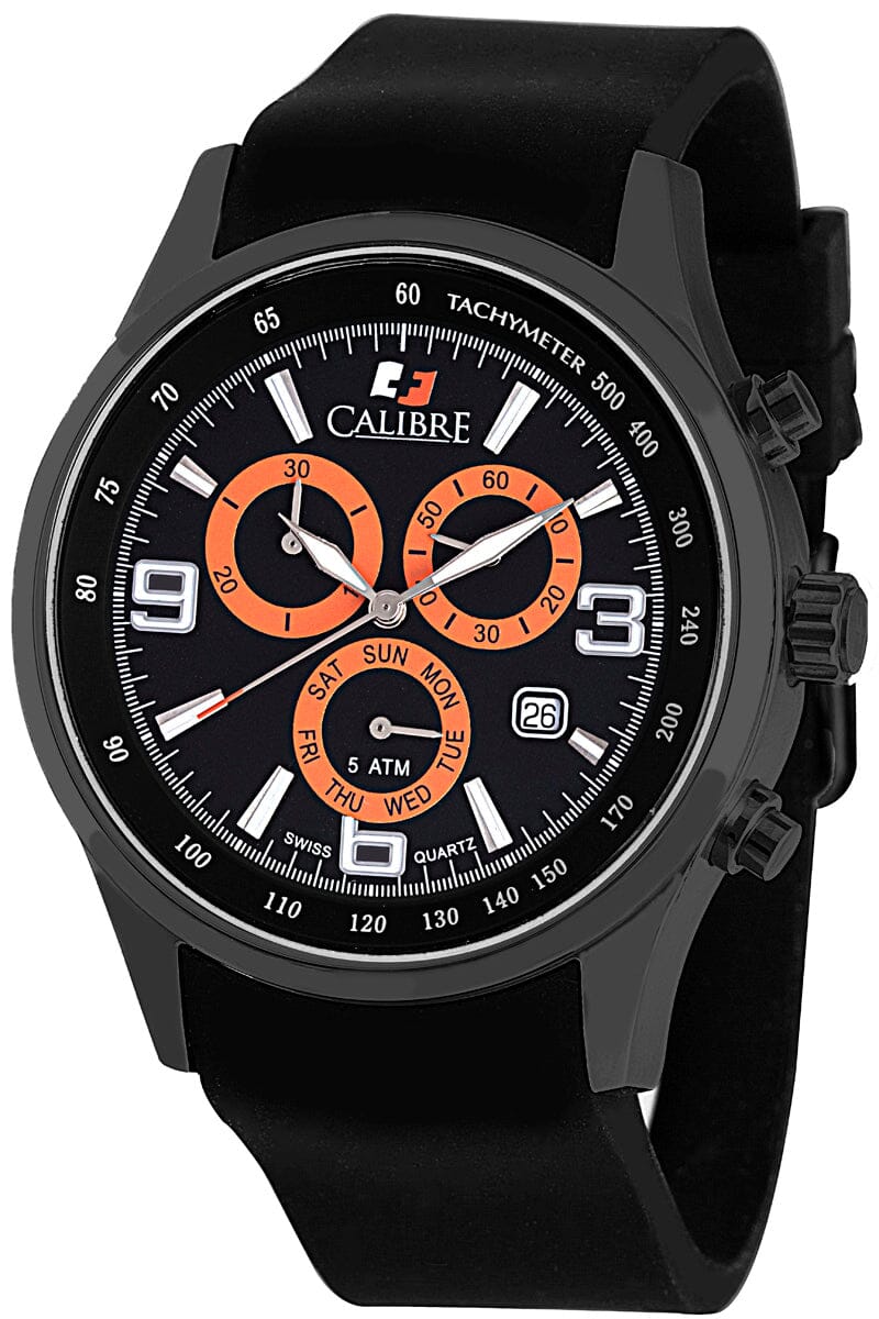 Men's Calibre Mauler Black Dial Black Quartz Watch Calibre 