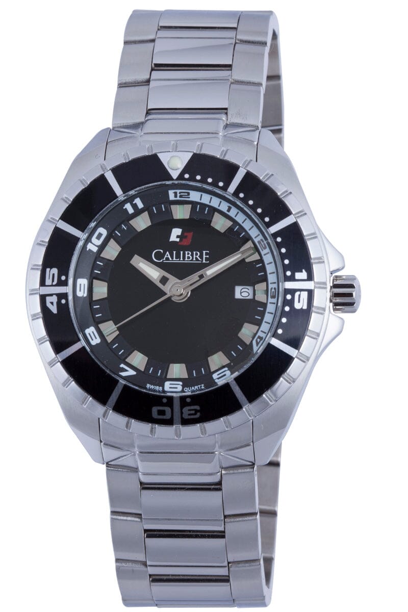 Men's Calibre Sea Knight Black Dial Silver Quartz Watch Calibre 