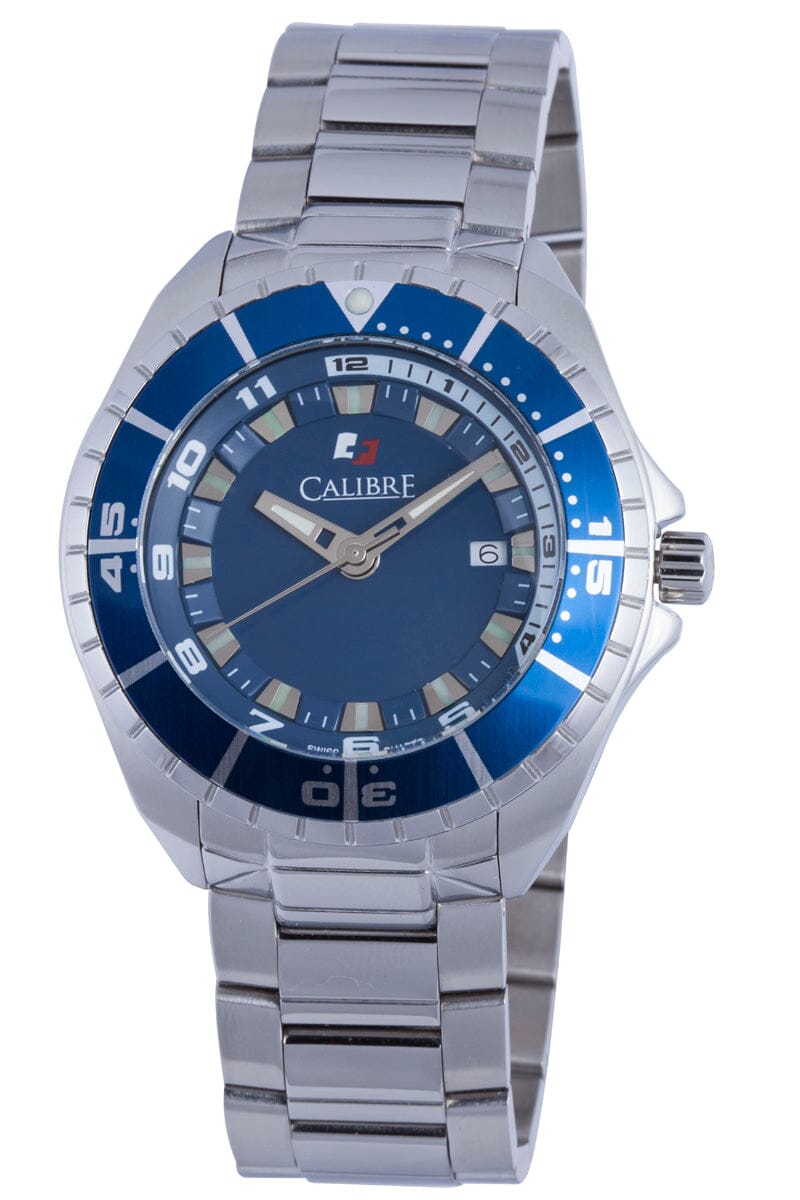 Men's Calibre Sea Knight Blue Dial Silver Quartz Watch Calibre 