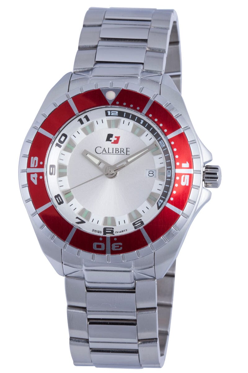 Men's Calibre Sea Knight White Dial Silver Quartz Watch Calibre 