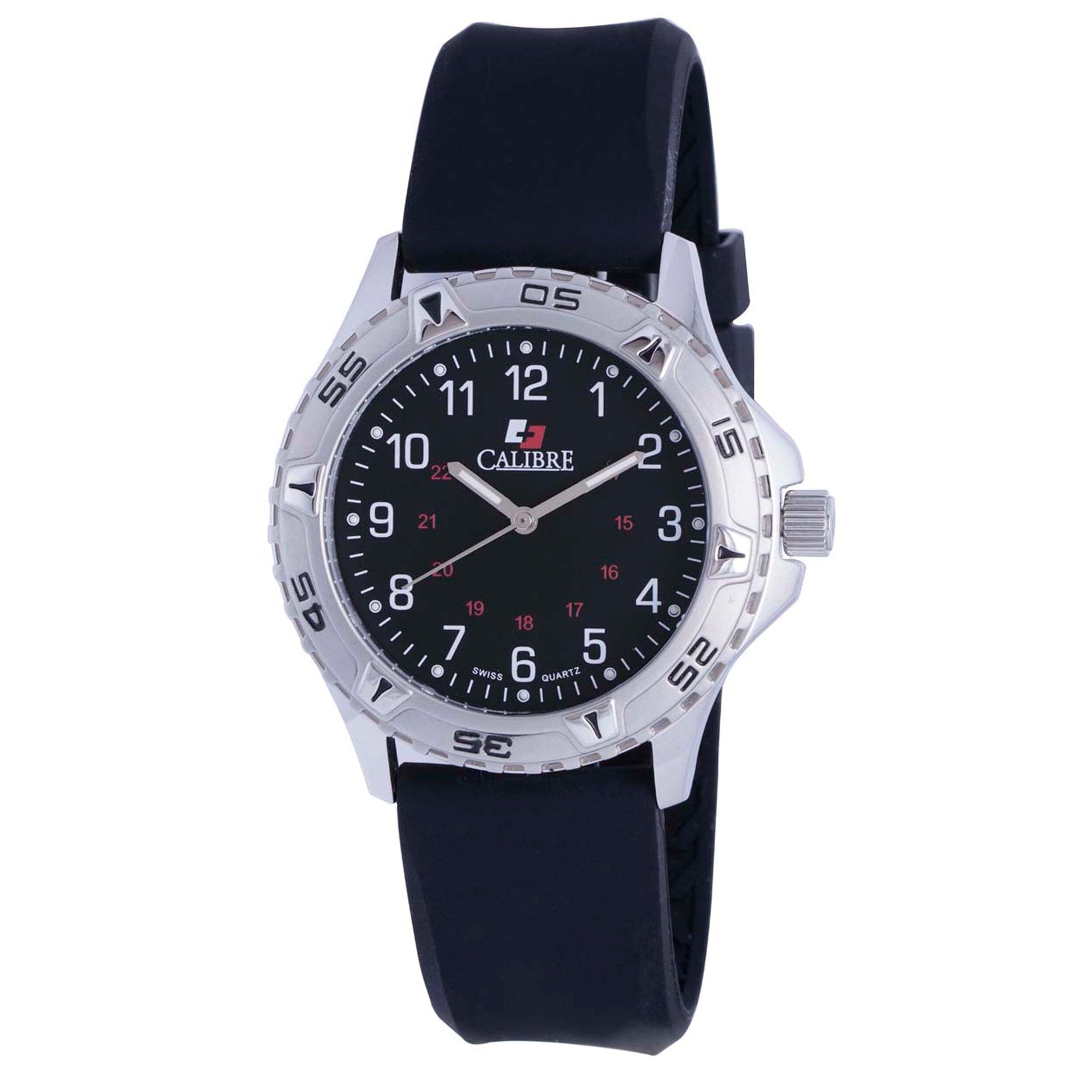 Men's Calibre Sea Wolf Black Dial Silver Quartz Watch Calibre 