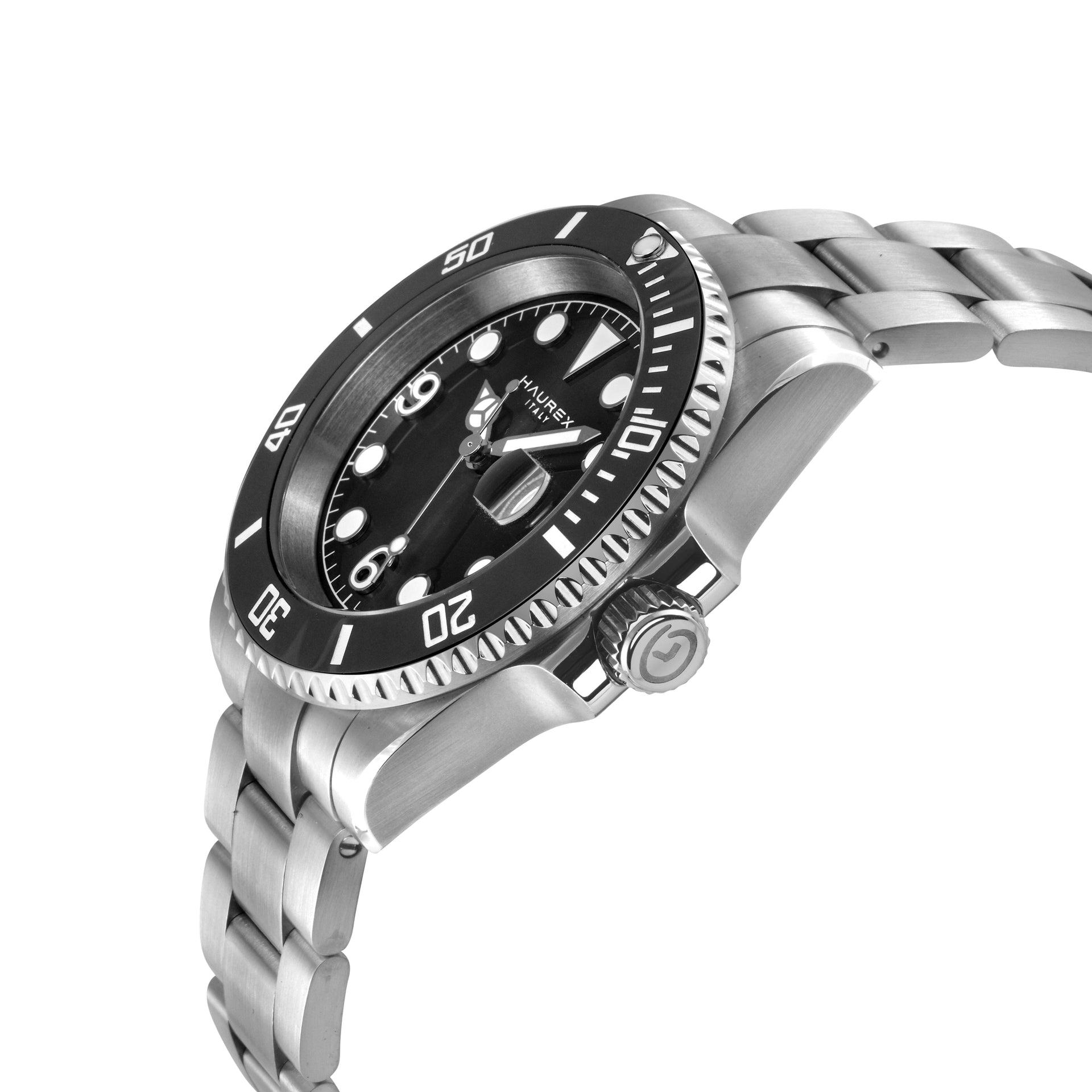 Men's Haurex Italy Barracuda Black Sunray Dial Watch Watch Haurex 