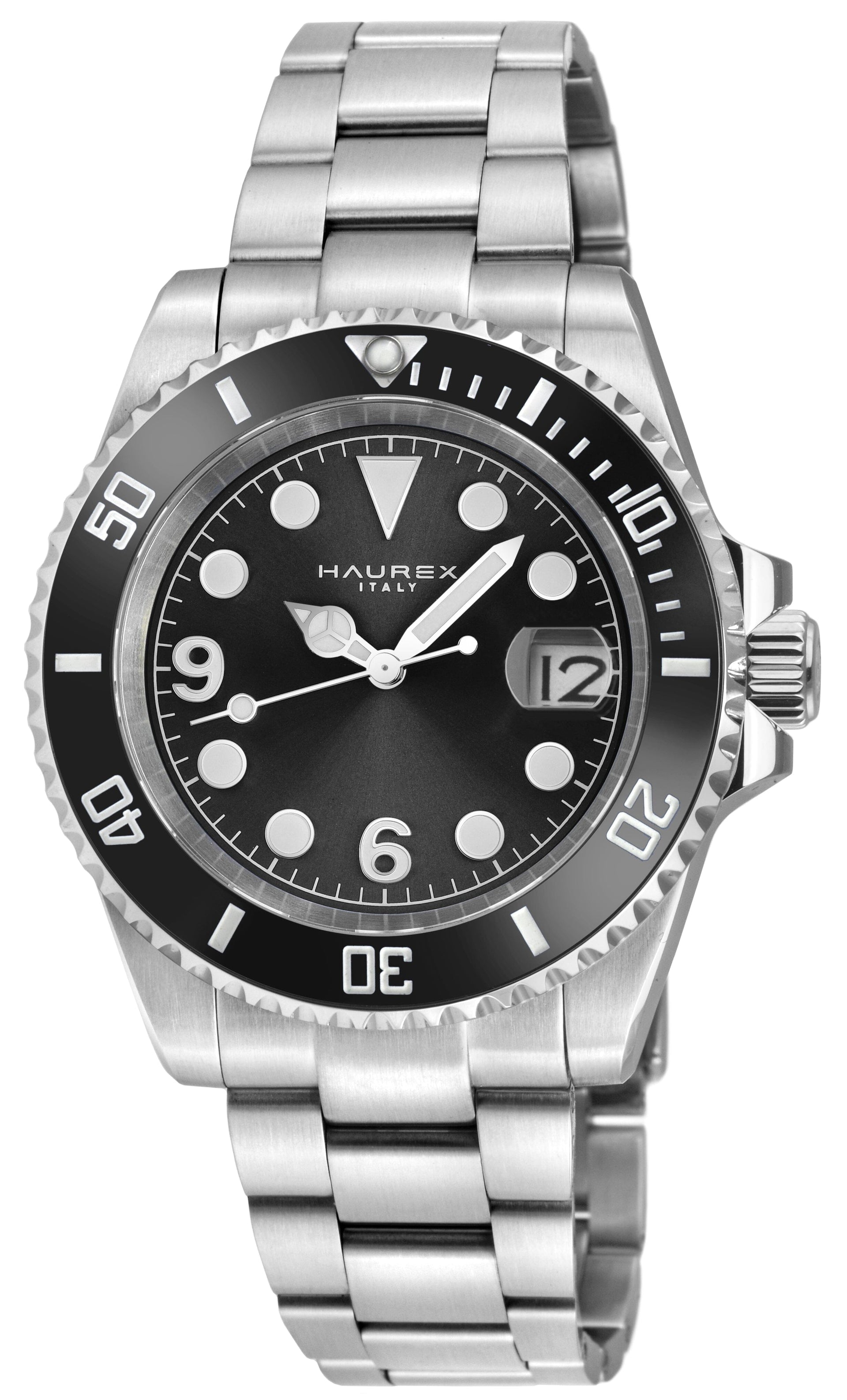 Men's Haurex Italy Barracuda Black Sunray Dial Watch Watch Haurex 