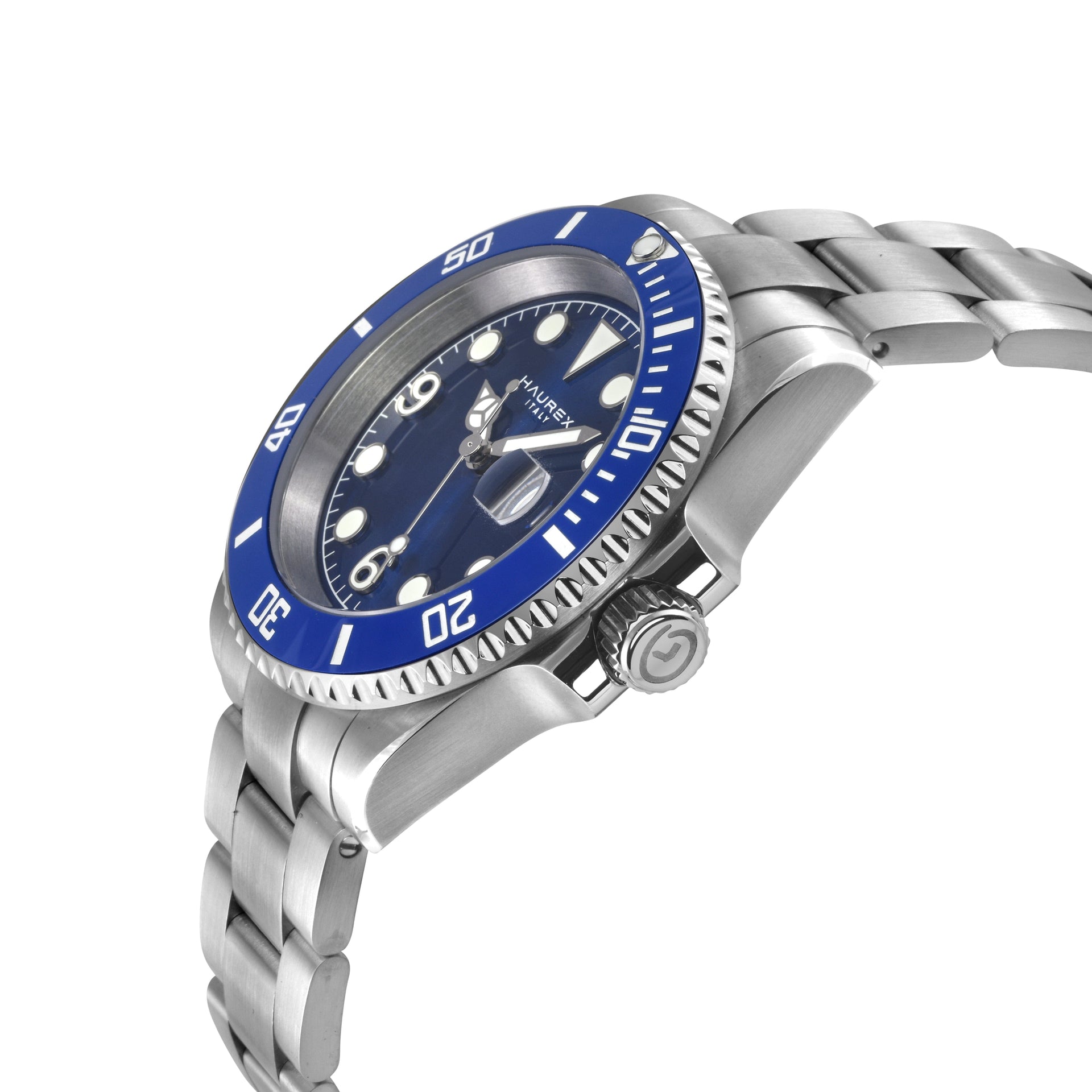 Men's Haurex Italy Barracuda Blue Sunray Dial Watch Watch Haurex 