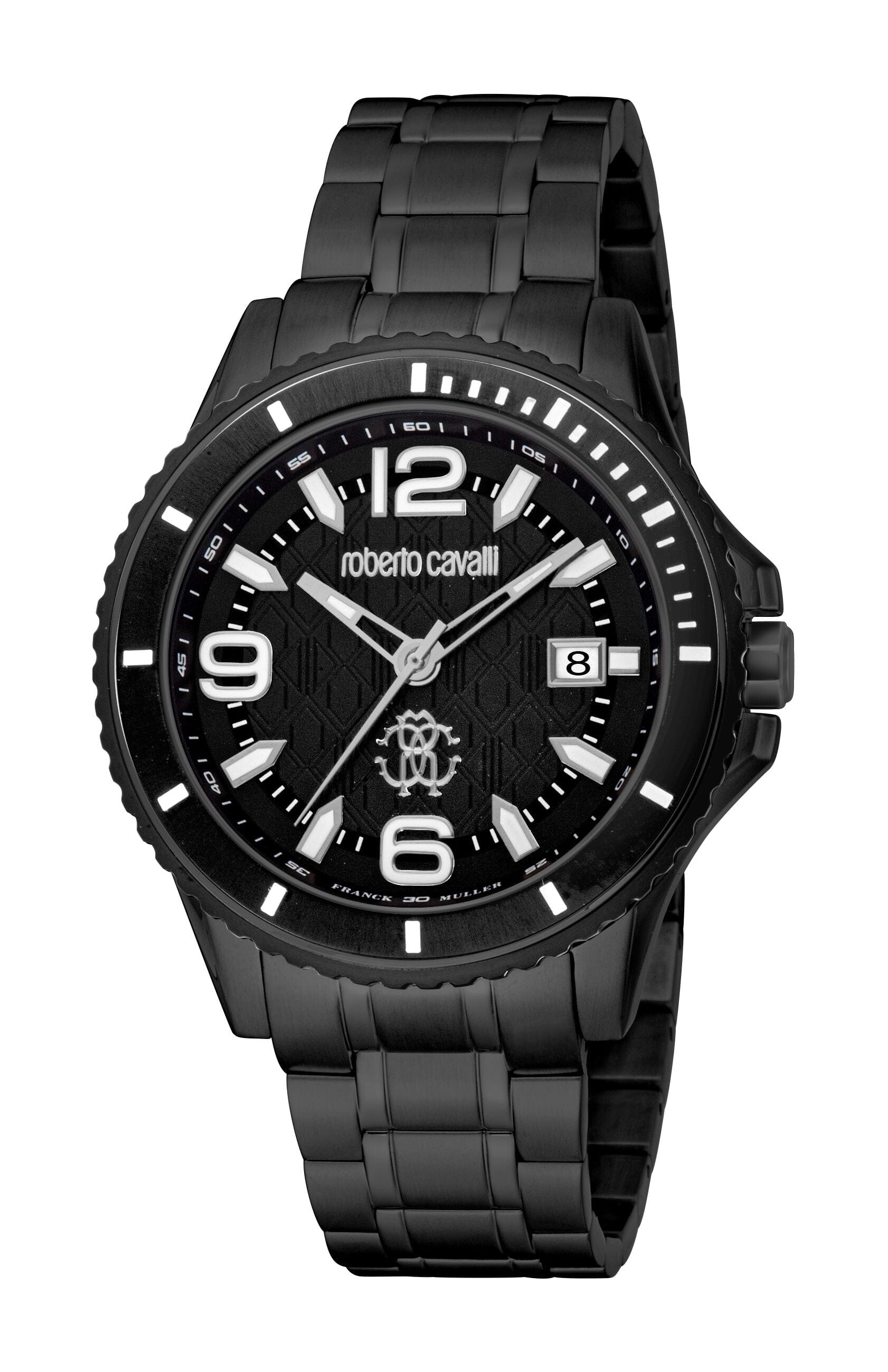 Men's Roberto Cavalli by Franck Muller Black Quartz Watch Roberto Cavalli by Franck Muller 