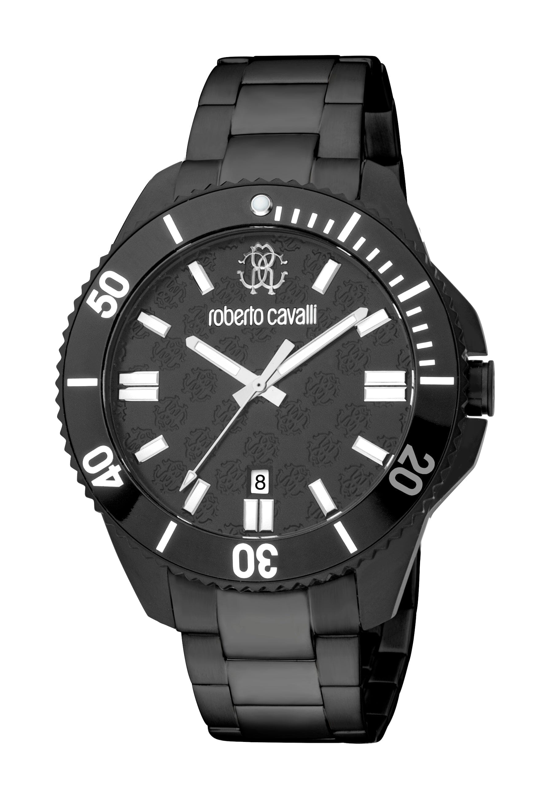Men's Roberto Cavalli Stainless Steel Black Quartz Watch Roberto Cavalli 