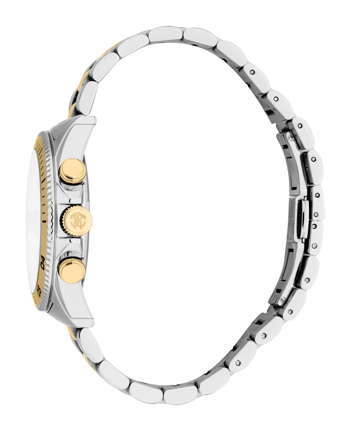 RC5G099M0175 Roberto Cavalli Men Watch, Silver Dial, Two Tone Silver & Gold Color Metal Bracelet Roberto Cavalli 