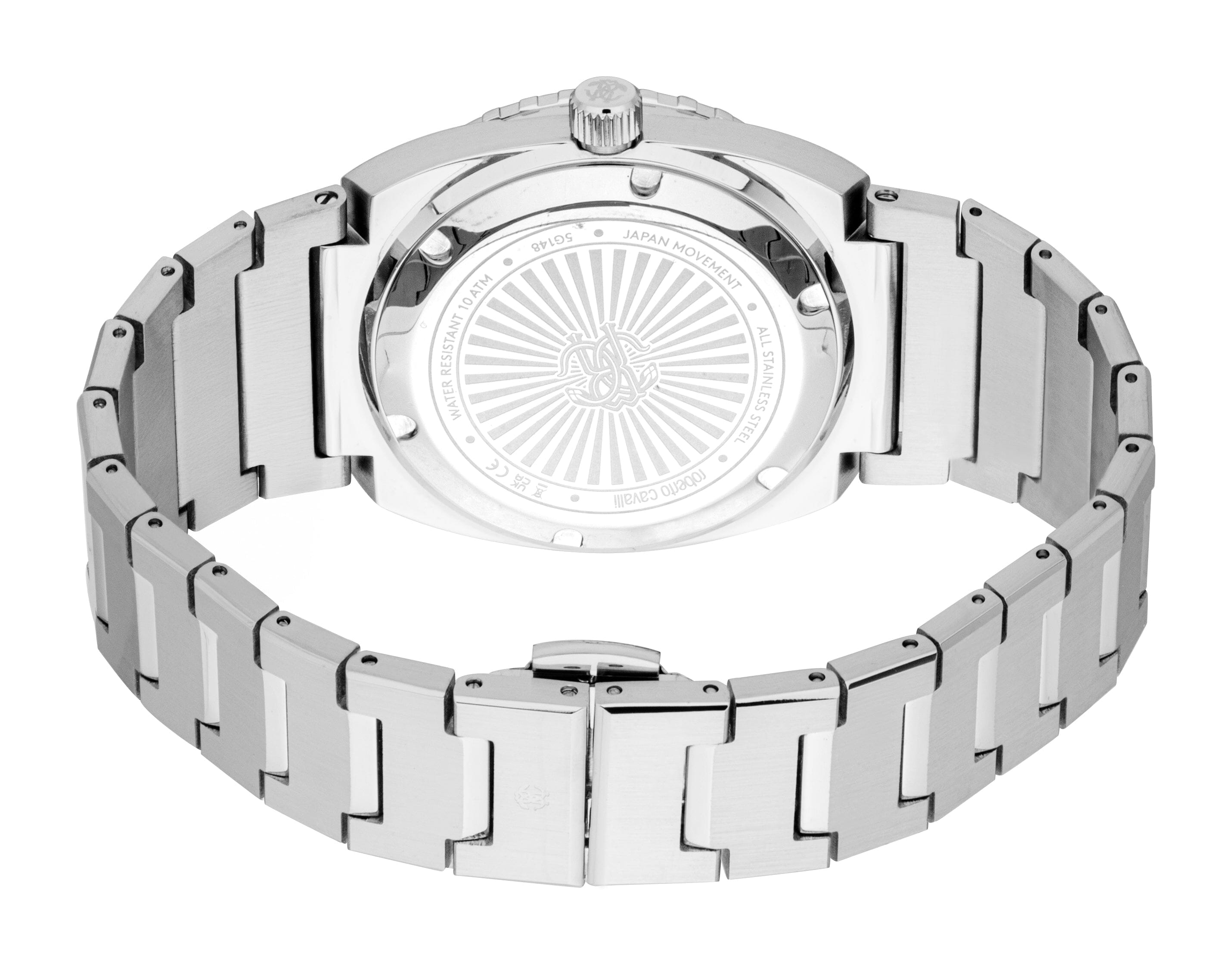 RC5G148M0025 Roberto Cavalli Men Watch, Dark Blue Dial, Stainless Steel Metal Bracelet Roberto Cavalli 