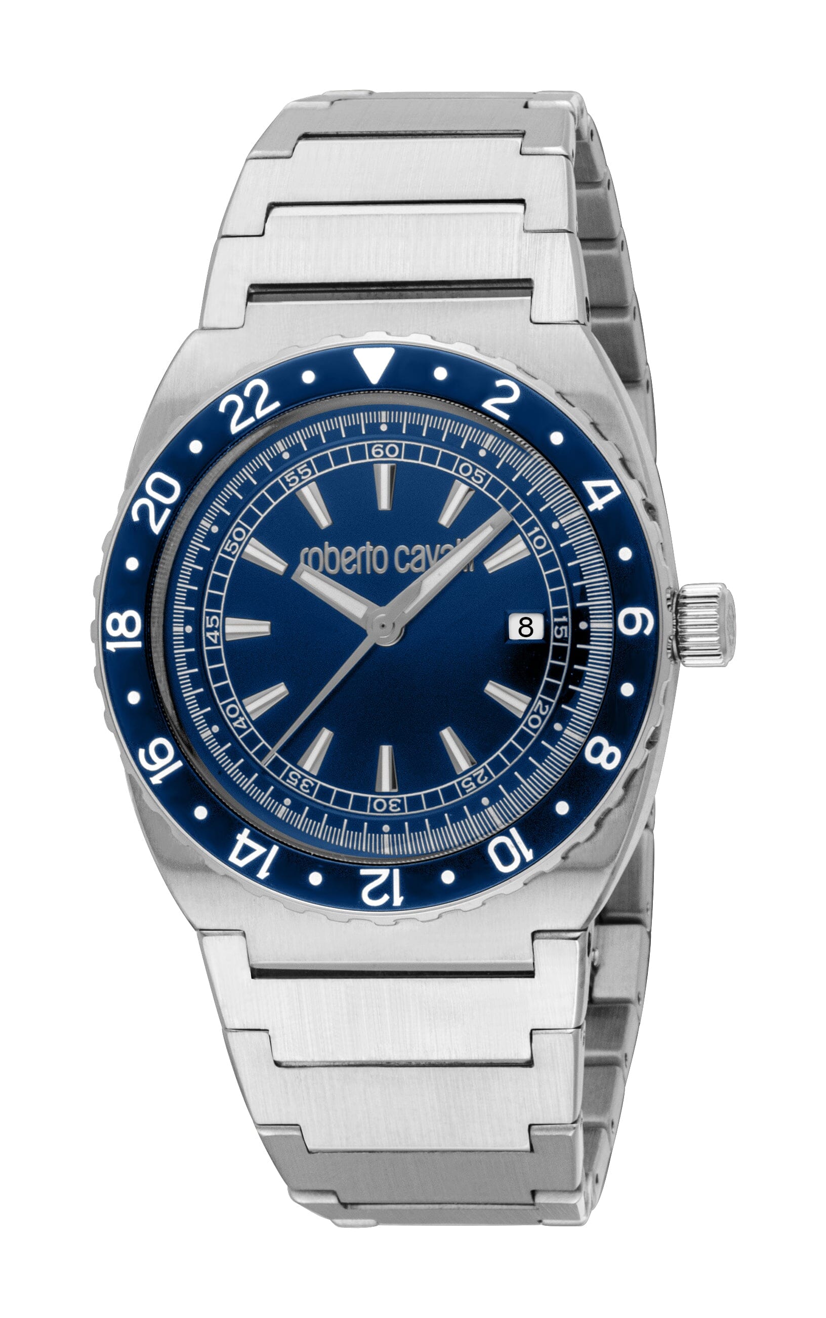 RC5G148M0025 Roberto Cavalli Men Watch, Dark Blue Dial, Stainless Steel Metal Bracelet Roberto Cavalli 