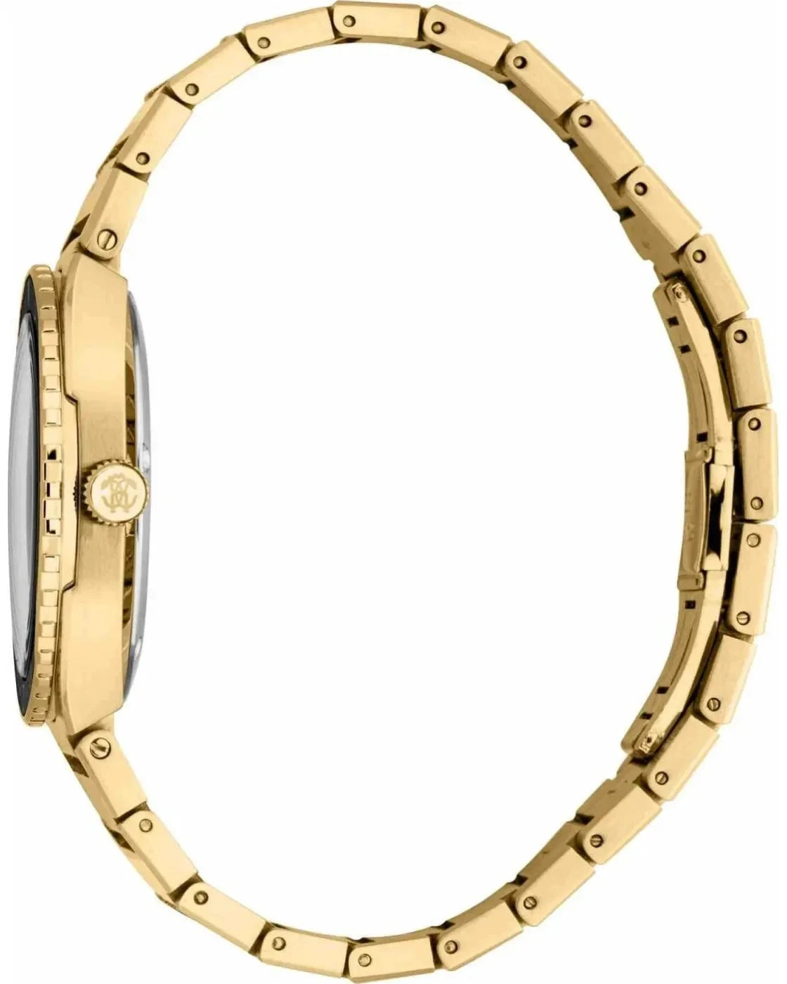 RC5G148M0035 Roberto Cavalli Men Watch, Black Dial, Gold Color Metal Bracelet Roberto Cavalli 