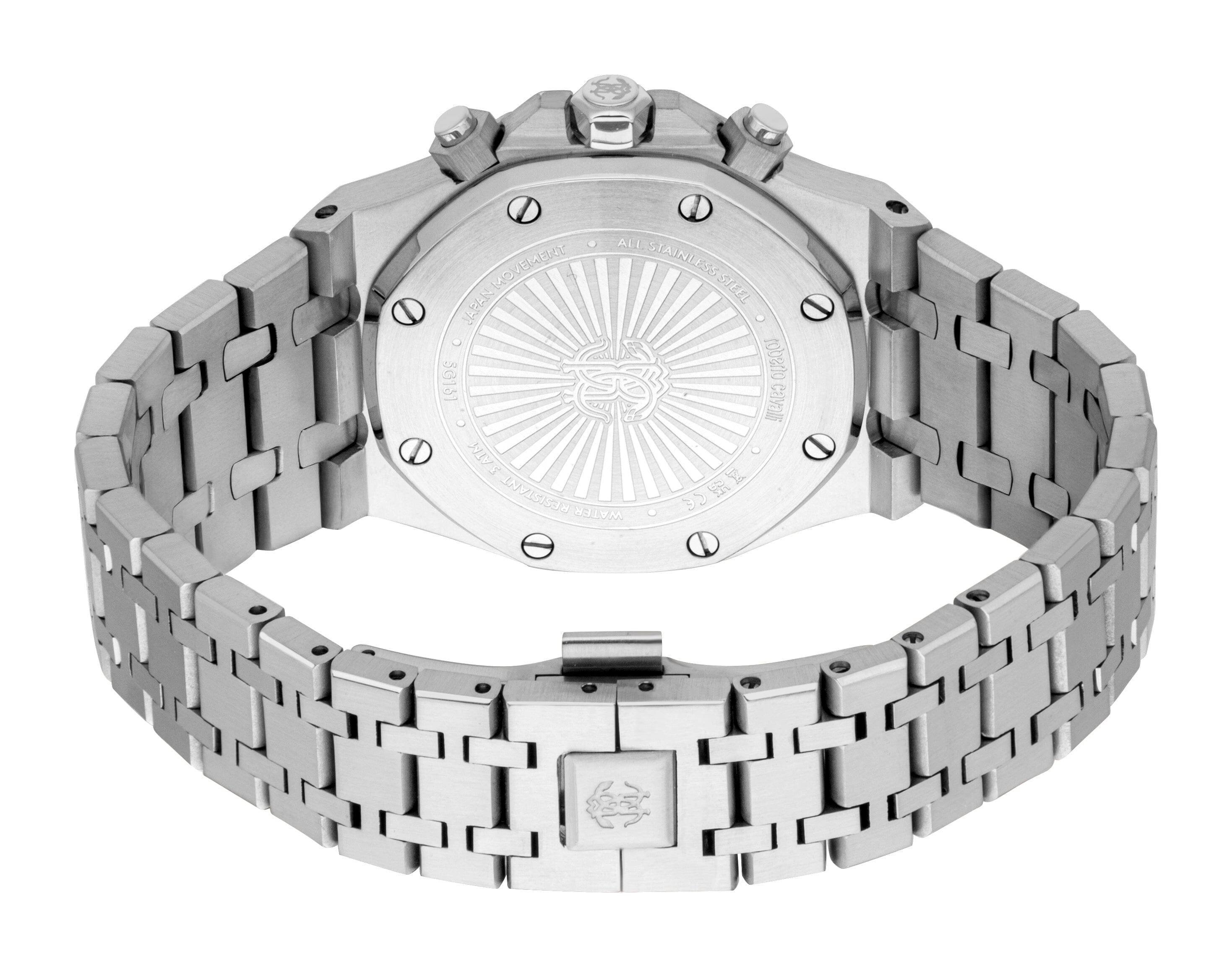 RC5G161M0055 Roberto Cavalli Men Watch, Dark Blue Dial, Stainless Steel Metal Bracelet Roberto Cavalli 